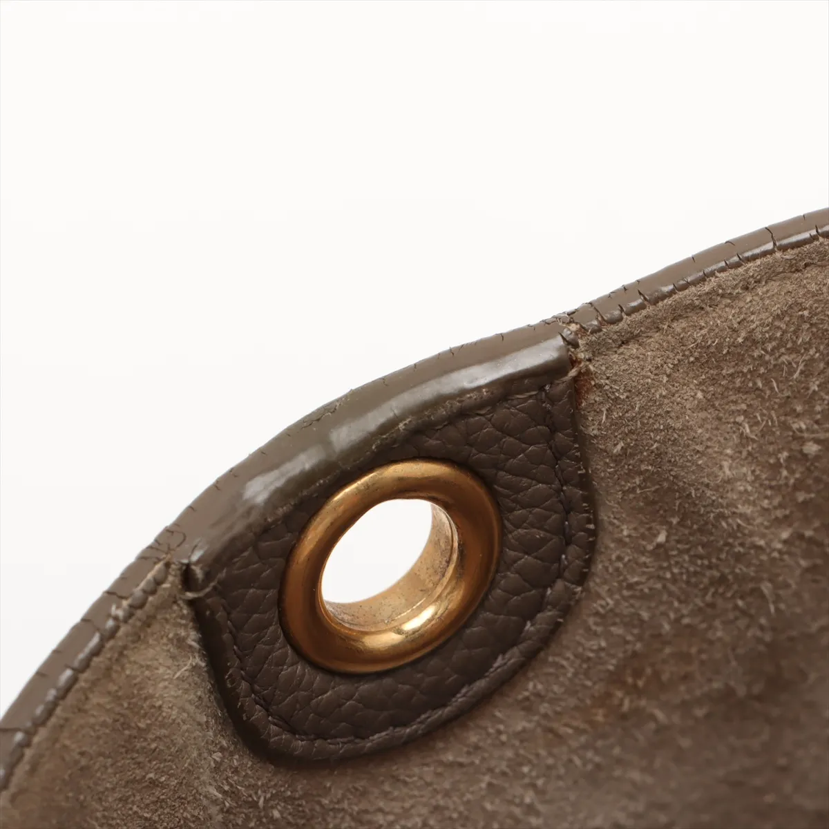 Sangle Bucket Small Leather Shoulder Bag Beige — view 8