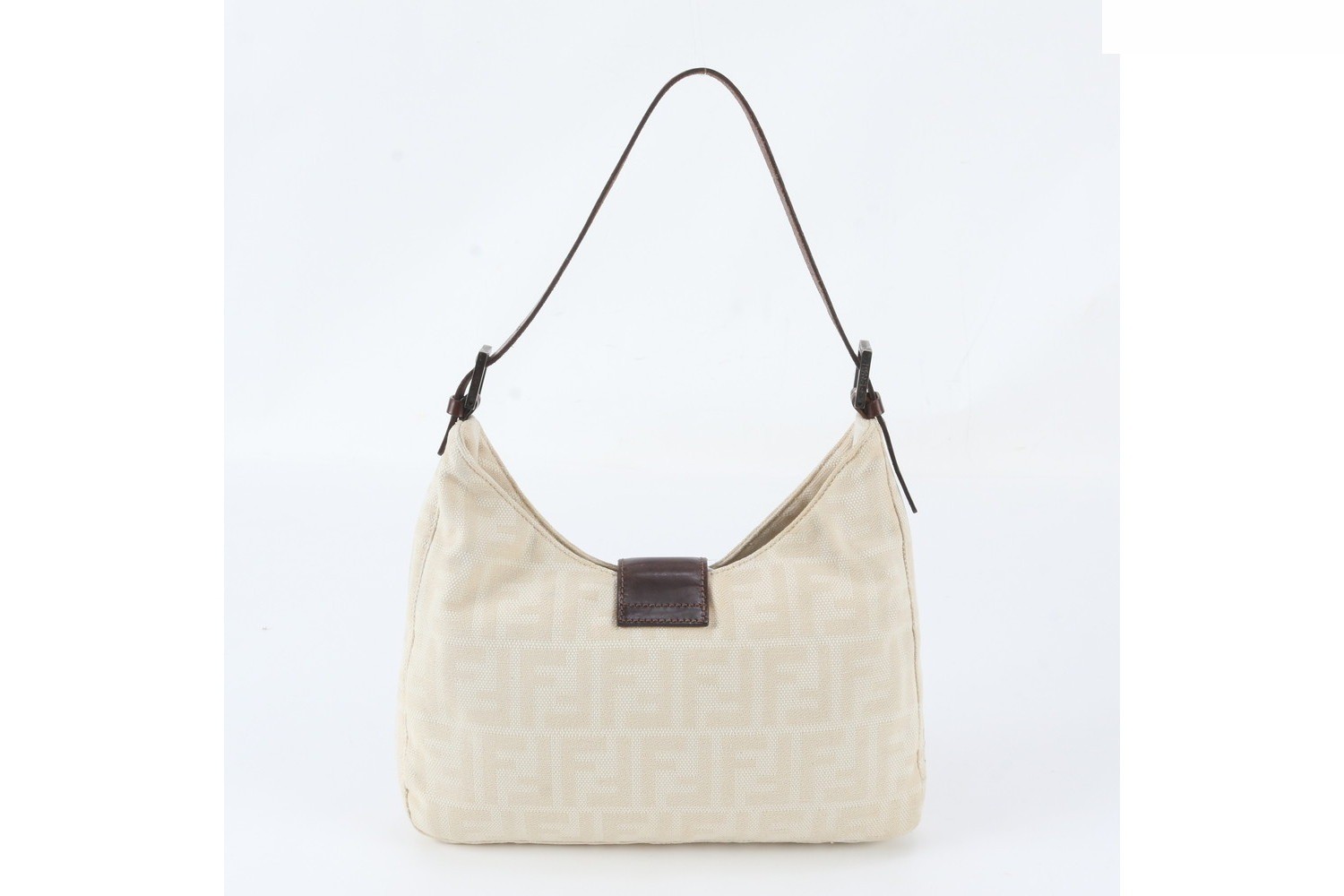 ZUCCA Mamma Bucket FF Leather Shoulder Bag with Hardware — view 3