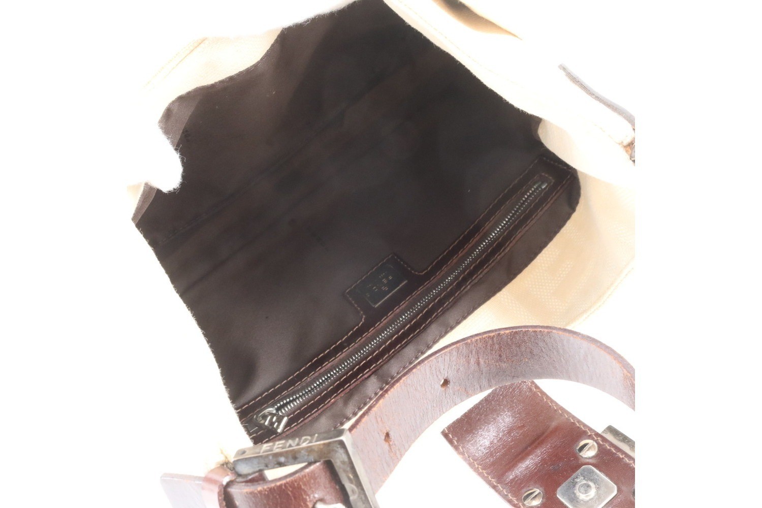 ZUCCA Mamma Bucket FF Leather Shoulder Bag with Hardware — view 7