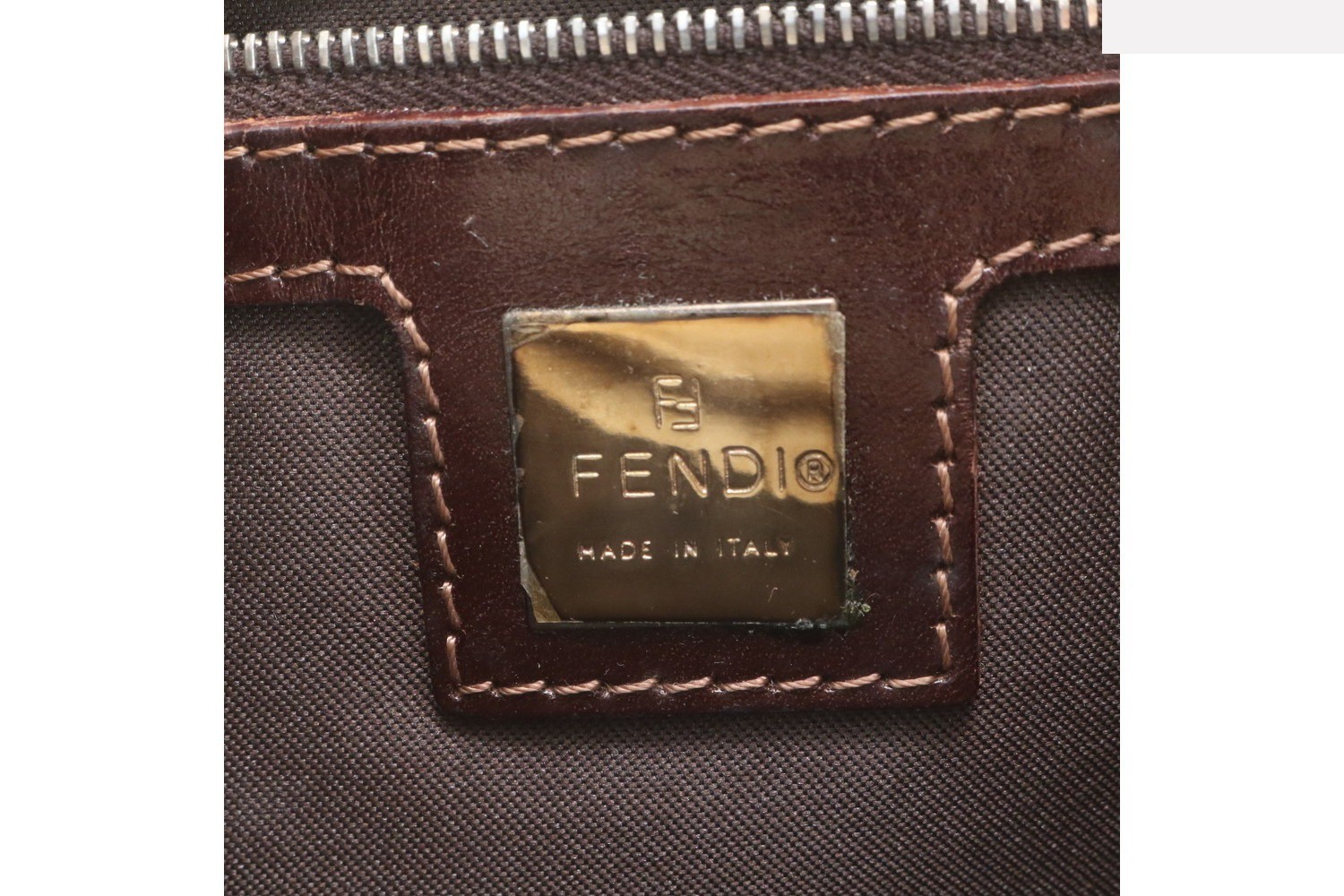 ZUCCA Mamma Bucket FF Leather Shoulder Bag with Hardware — view 8