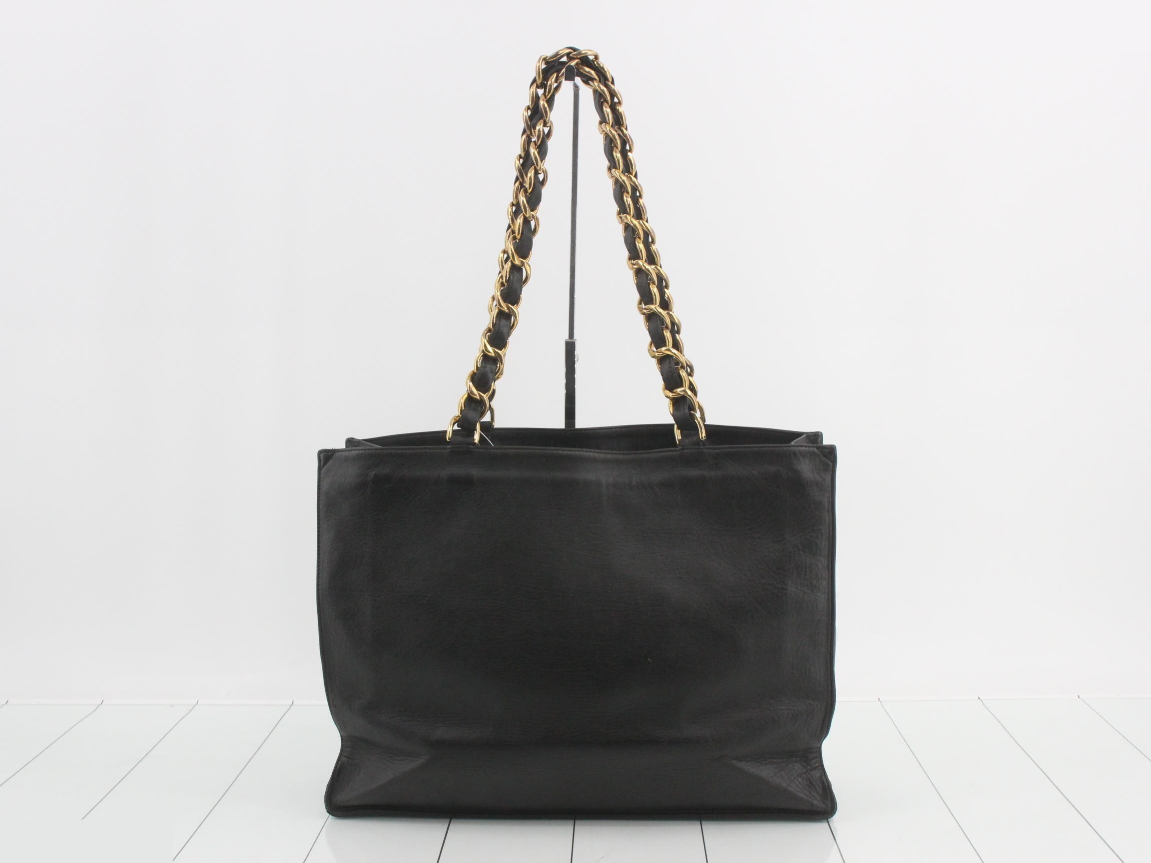 Lambskin Coco Mark Chain Tote Bag — view 2