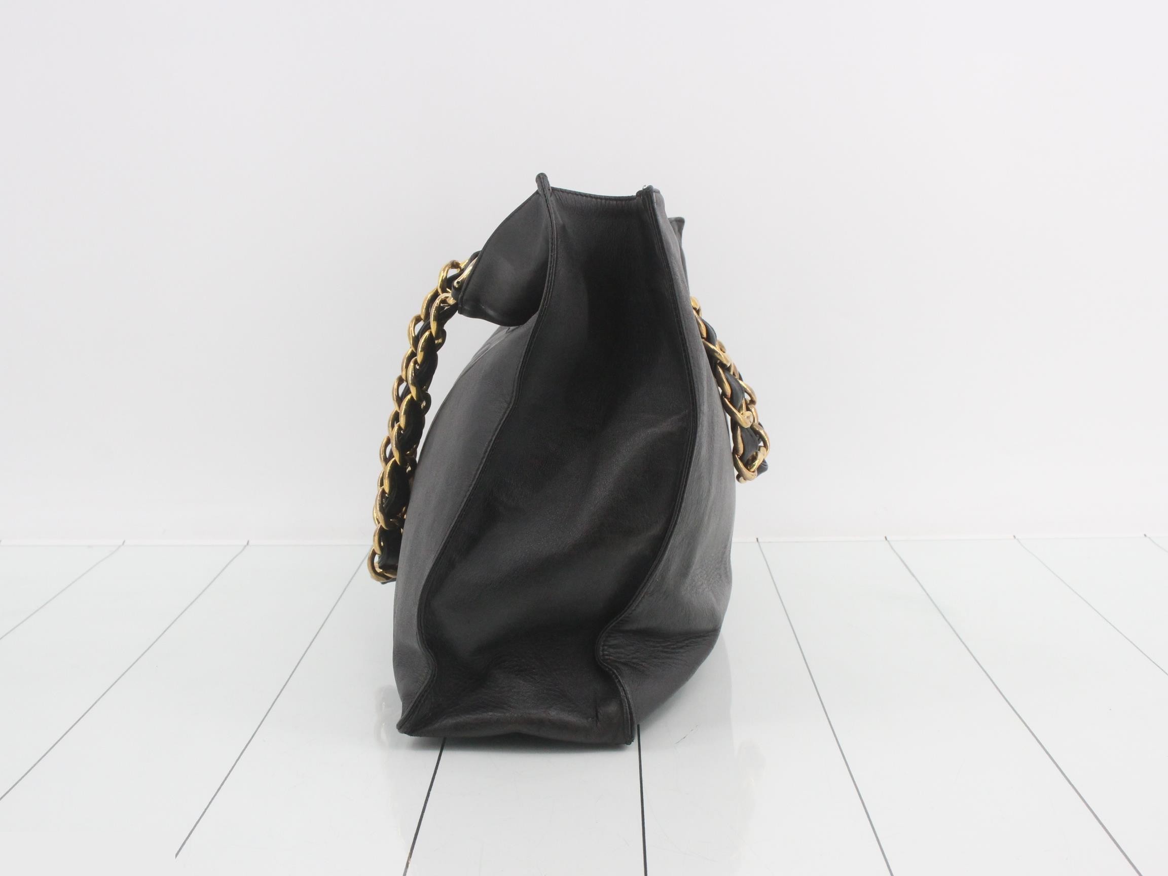 Lambskin Coco Mark Chain Tote Bag — view 3