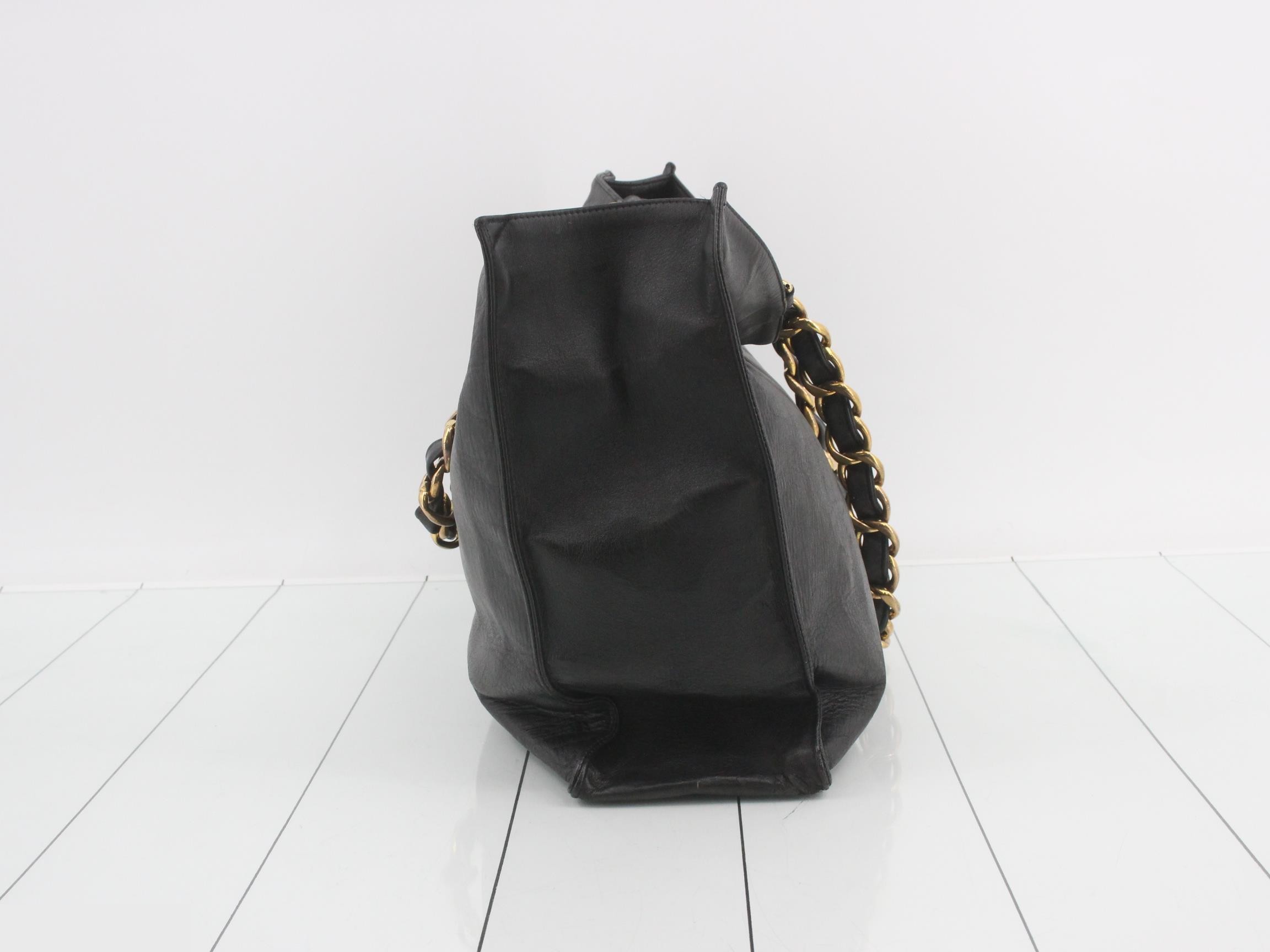 Lambskin Coco Mark Chain Tote Bag — view 4