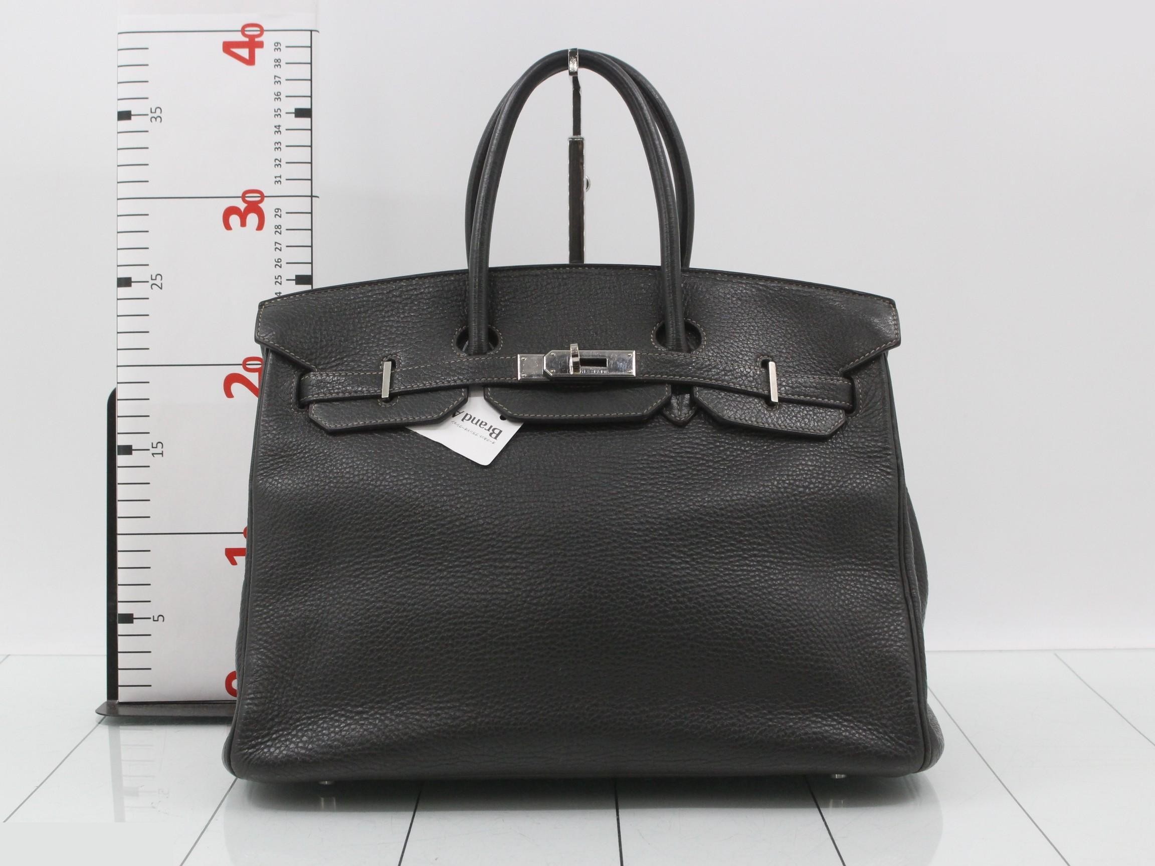 Birkin 35, Taurillon leather, Graphite, Silver hardware, Size F — view 2