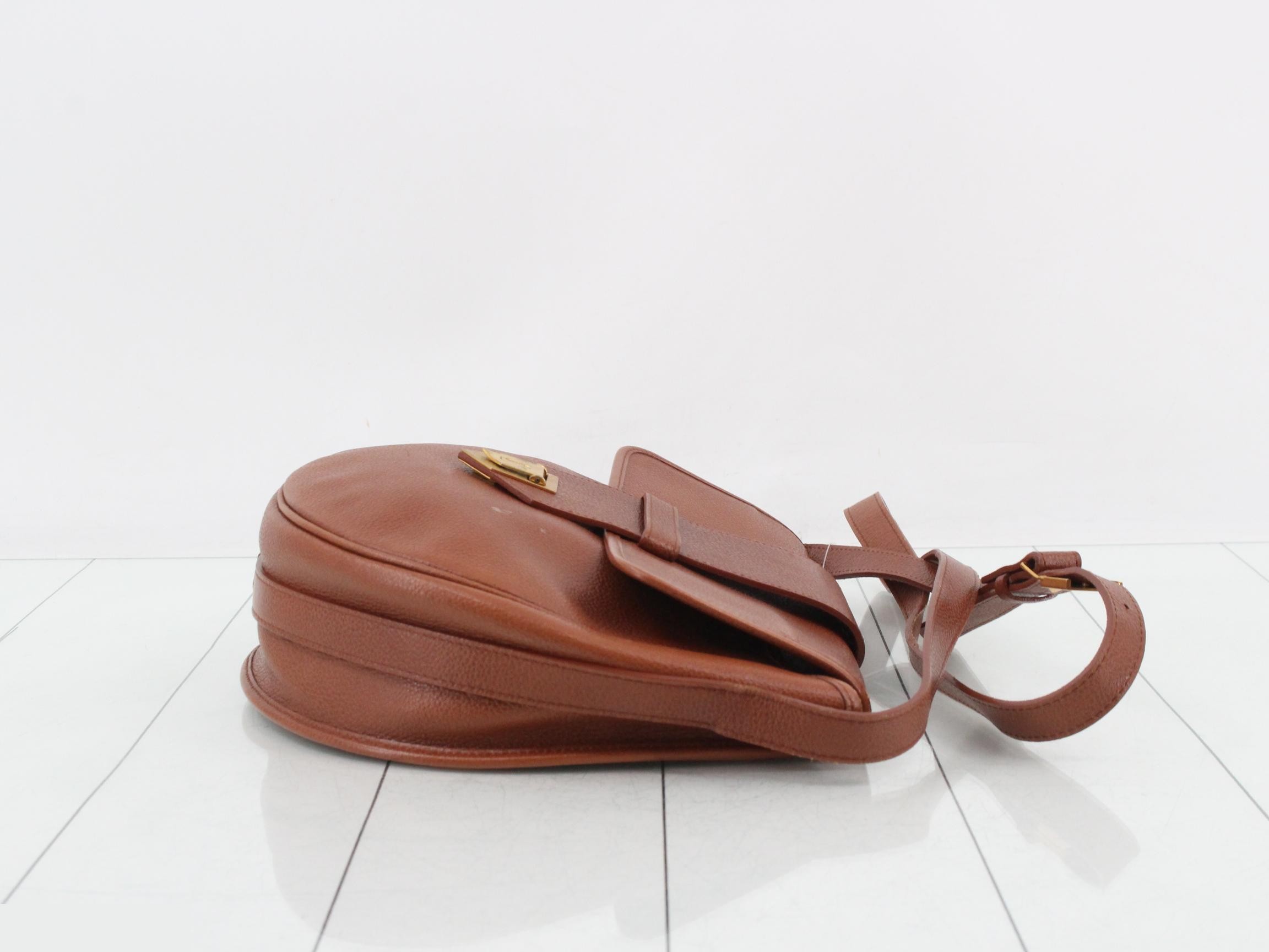 Leather shoulder bag with logo hardware — view 3