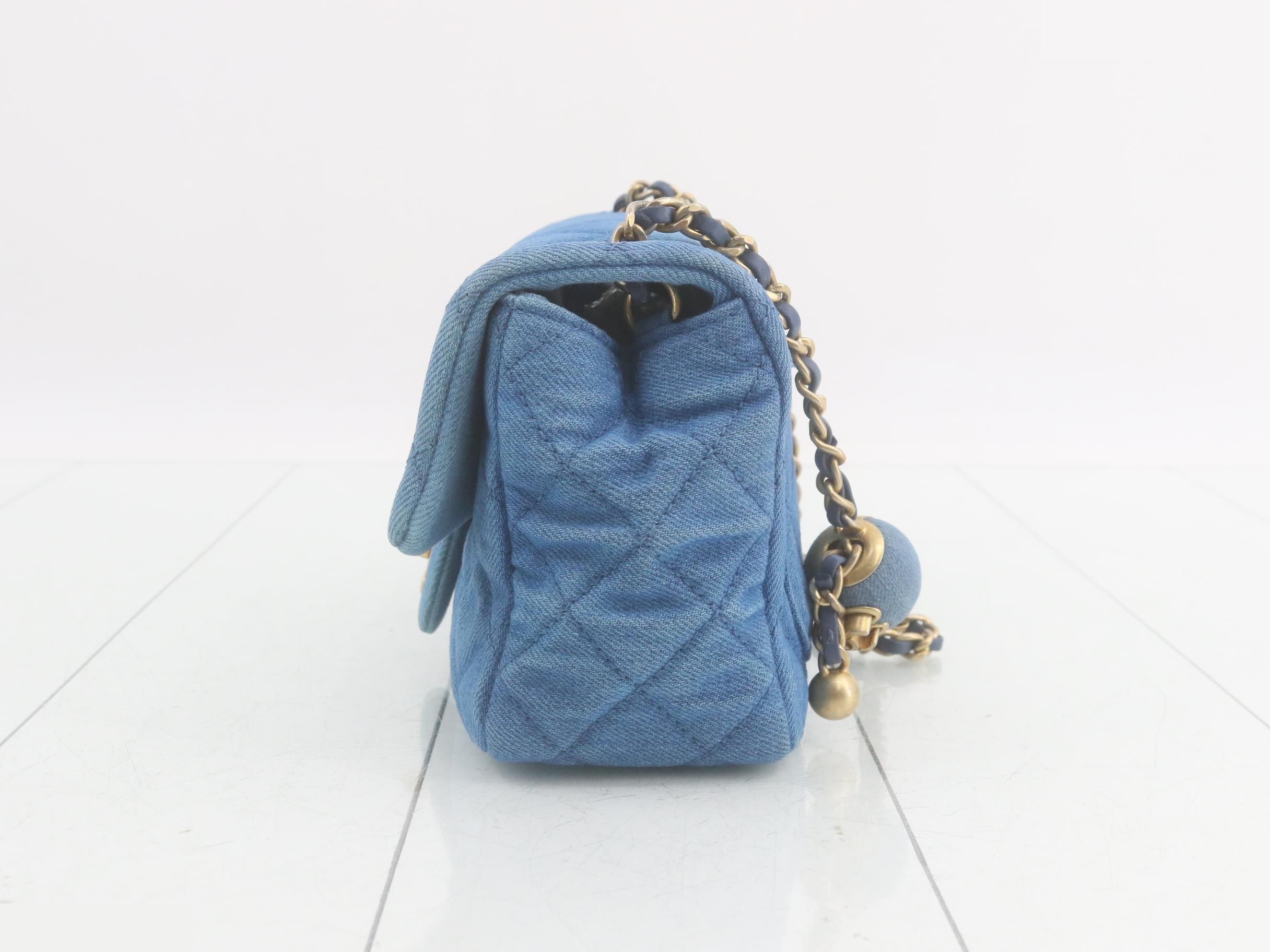 Denim ball chain matelassé TA23LULC — view 3