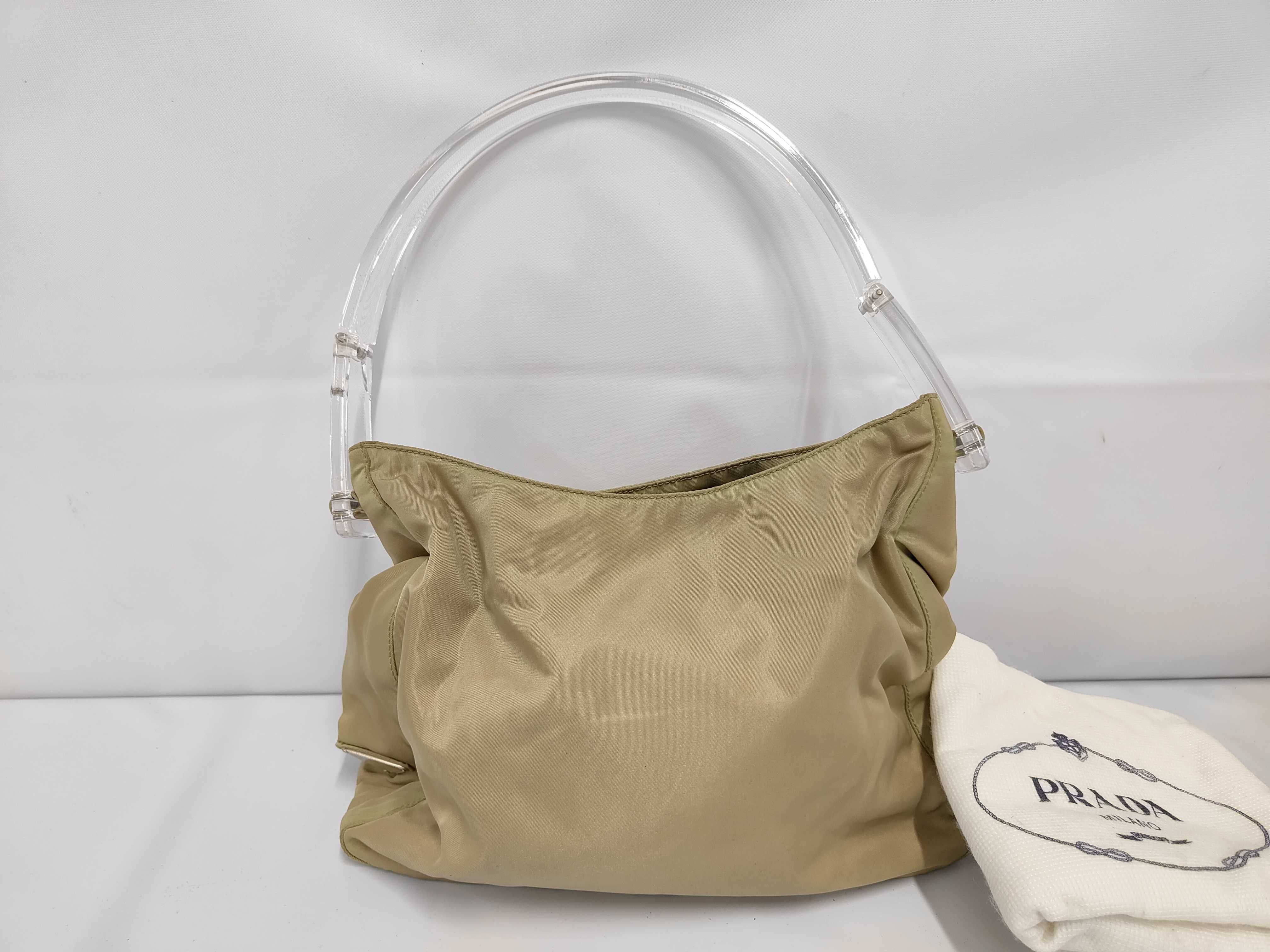 Nylon Shoulder Bag, Khaki Shoulder Bag