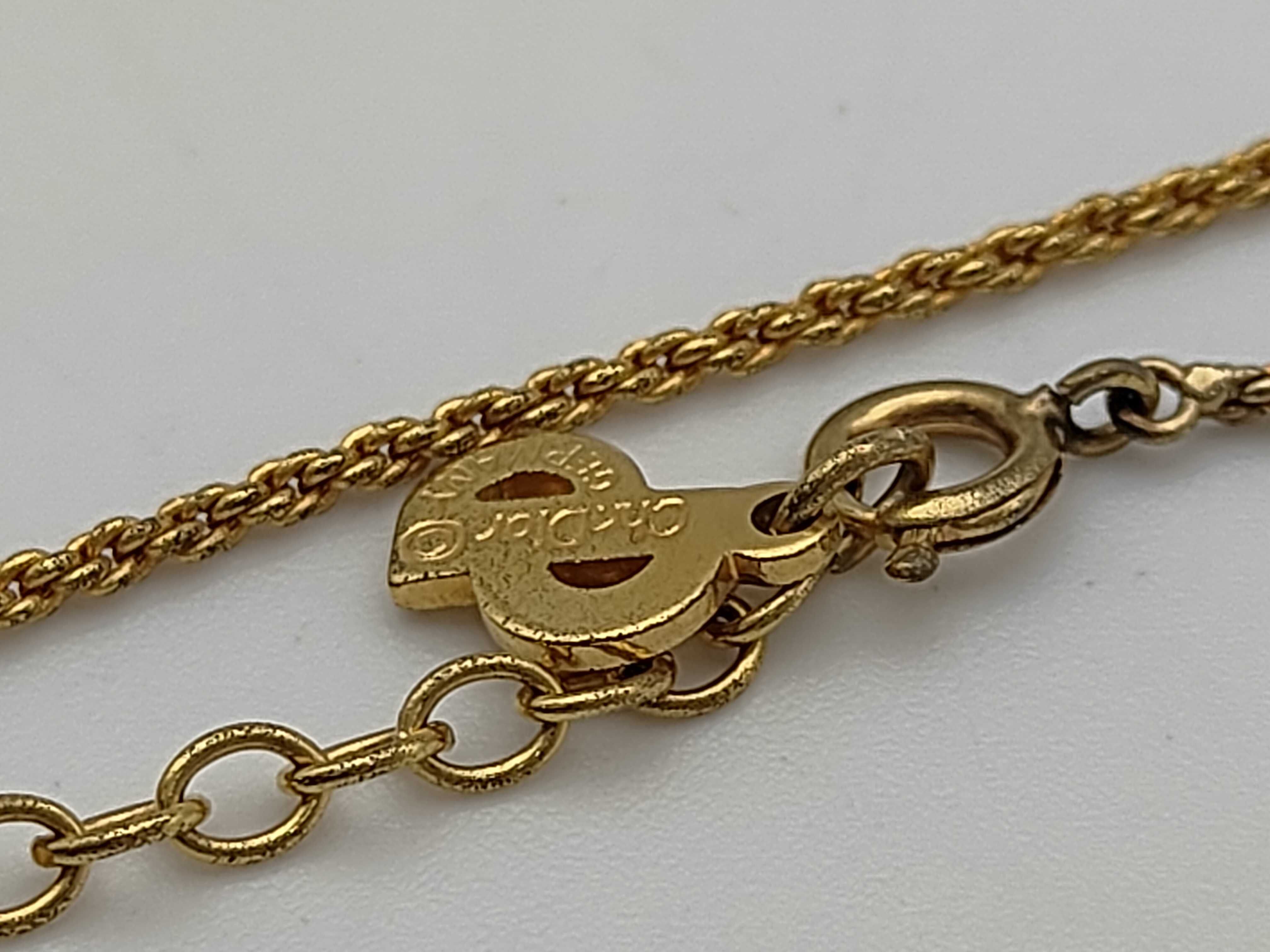 Christian Rhinestone Gold Necklace — view 3