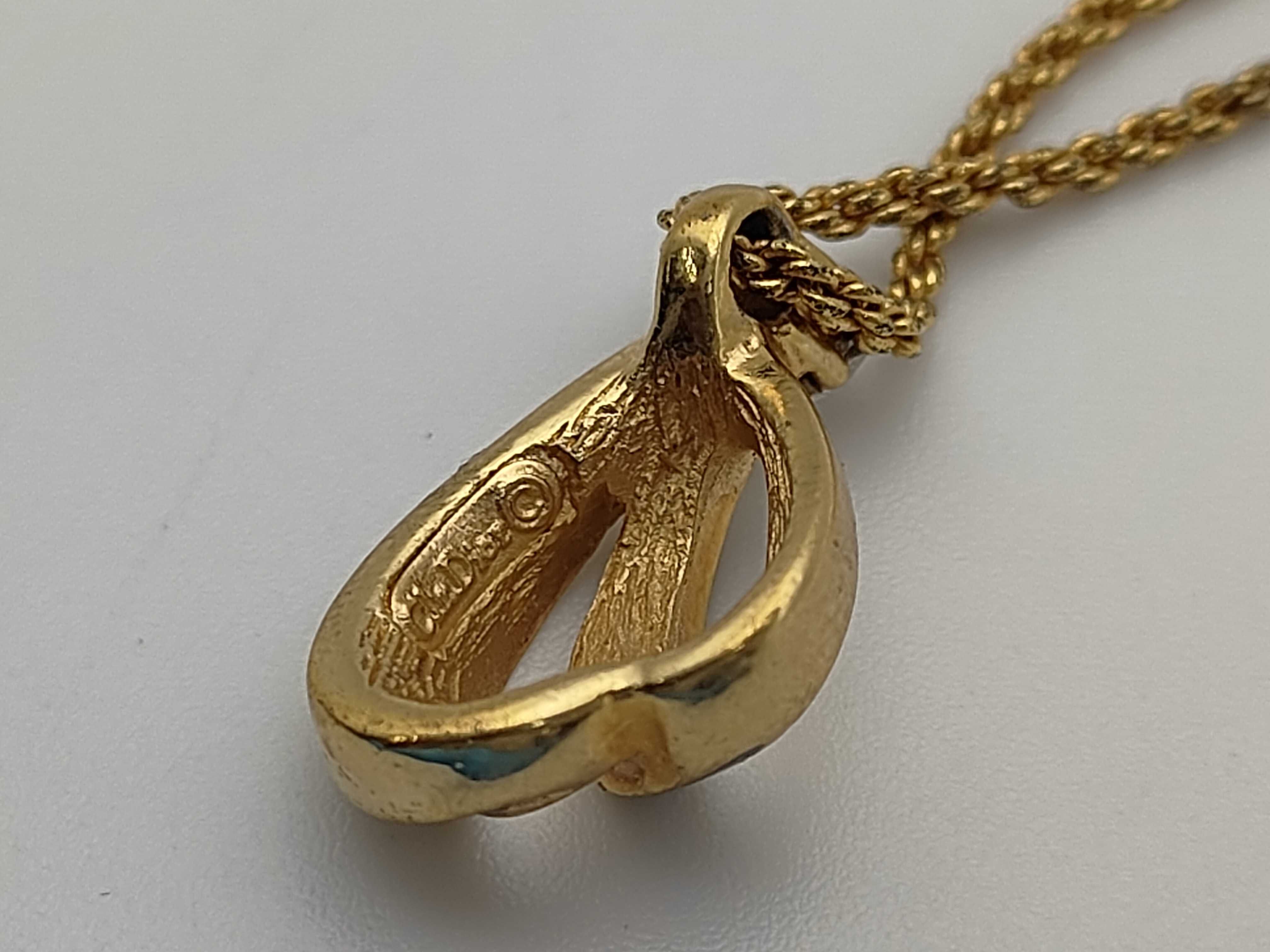 Christian Rhinestone Gold Necklace — view 4