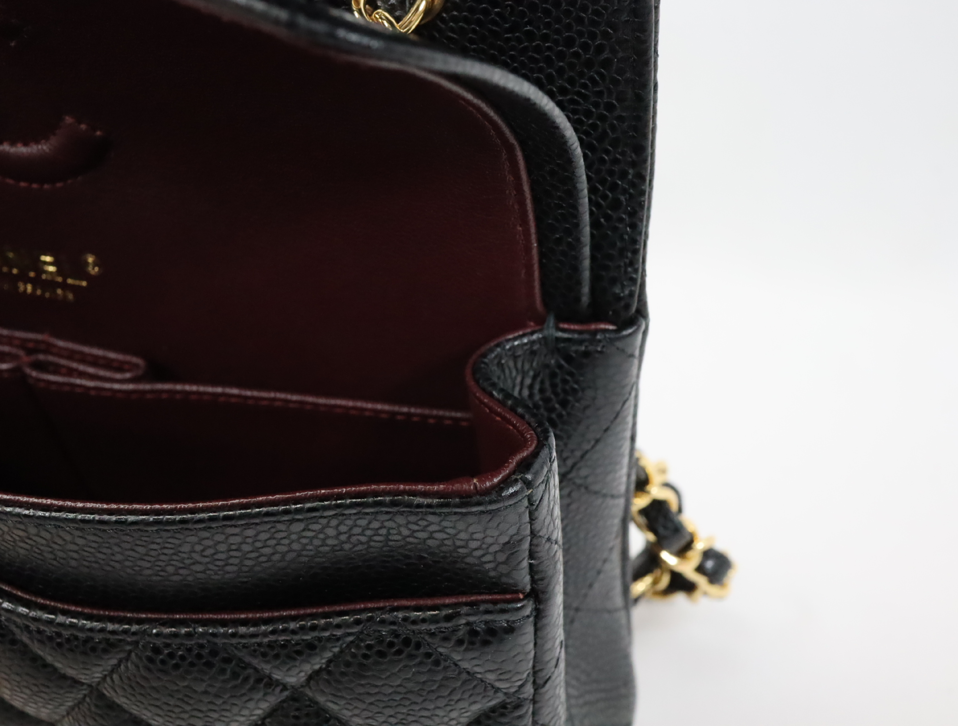 Matelassé 23 Caviar Skin Double Flap Shoulder Bag, Black, Serial Number , Gold Hardware, A01113? — view 13