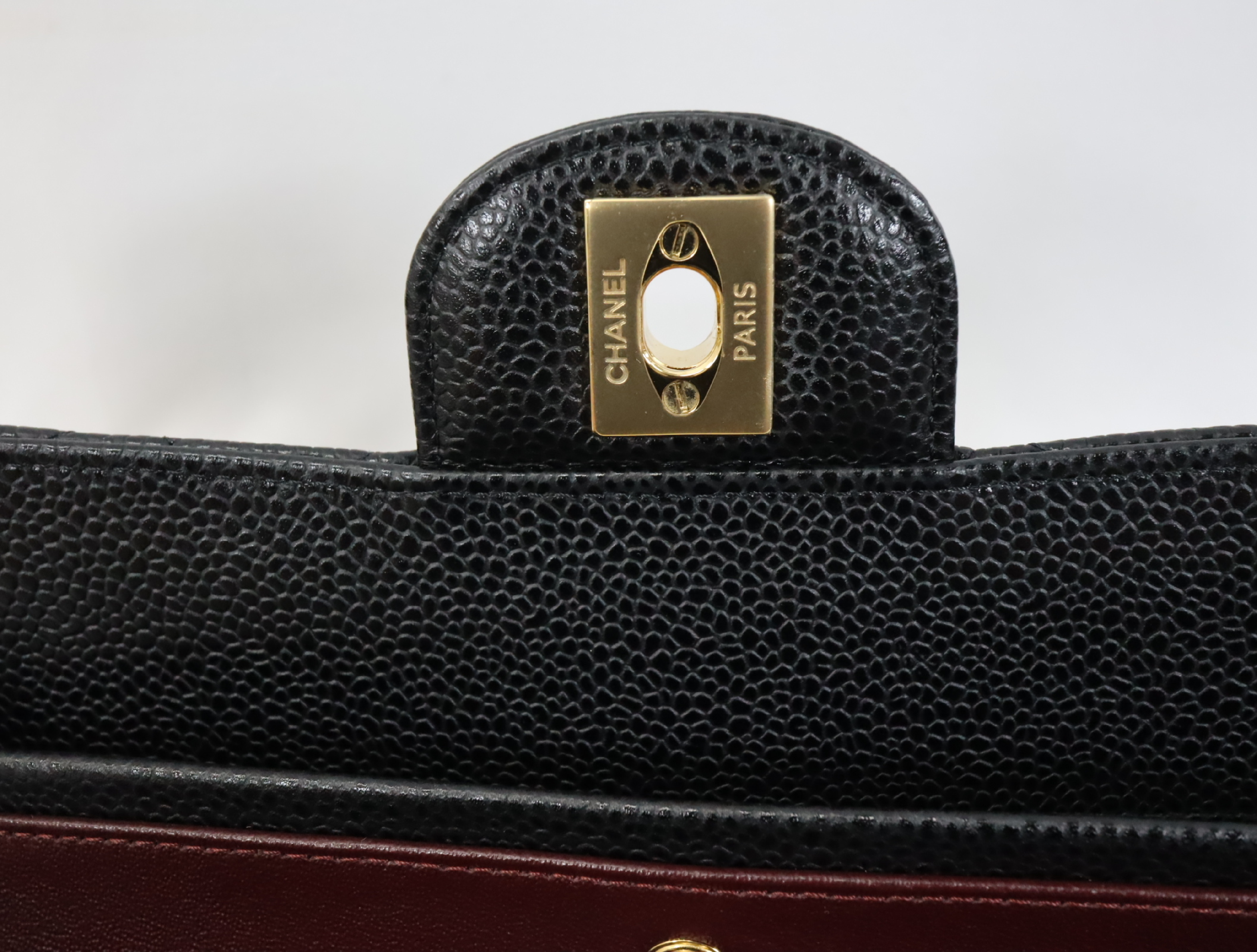 Matelassé 23 Caviar Skin Double Flap Shoulder Bag, Black, Serial Number , Gold Hardware, A01113? — view 15