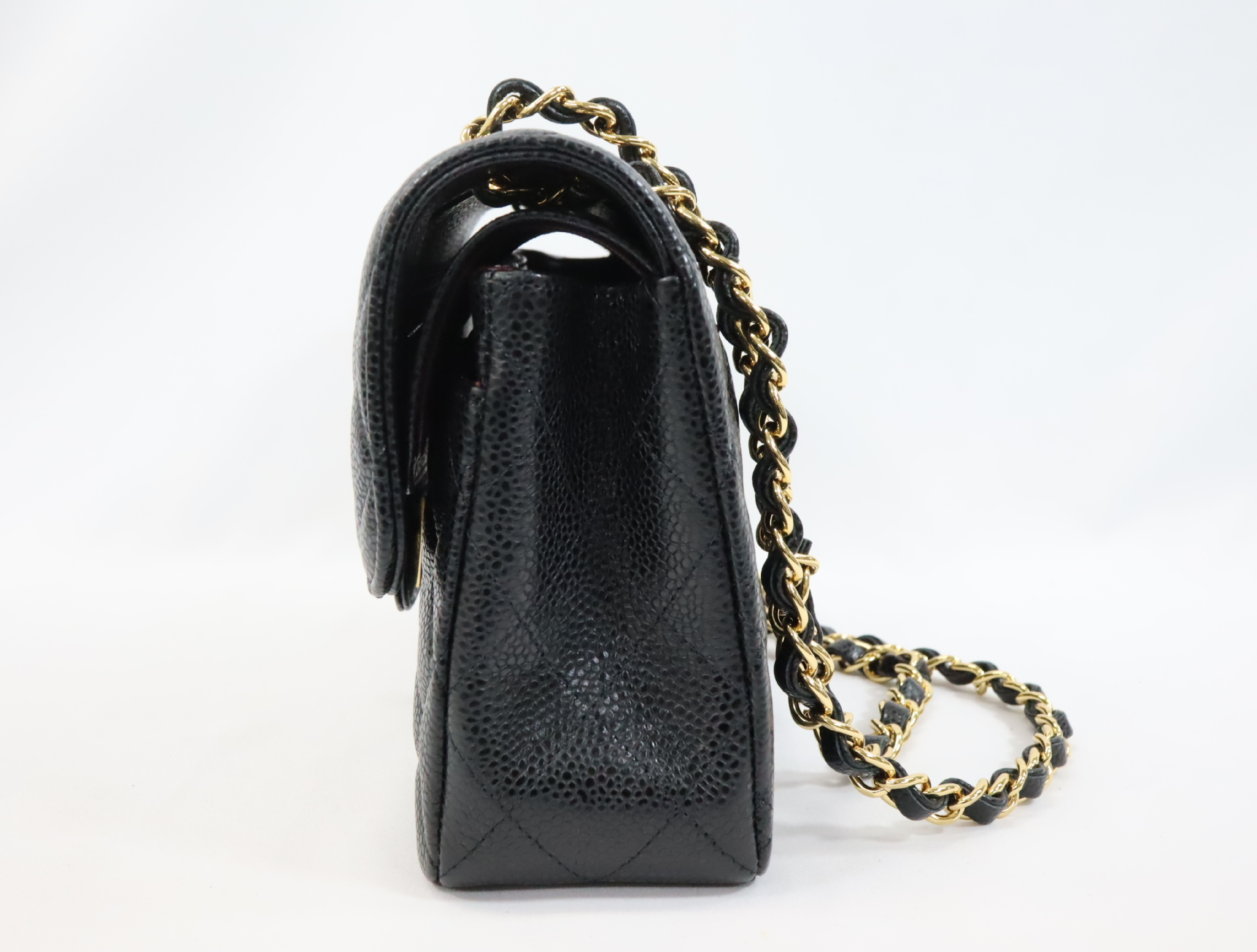 Matelassé 23 Caviar Skin Double Flap Shoulder Bag, Black, Serial Number , Gold Hardware, A01113? — view 5