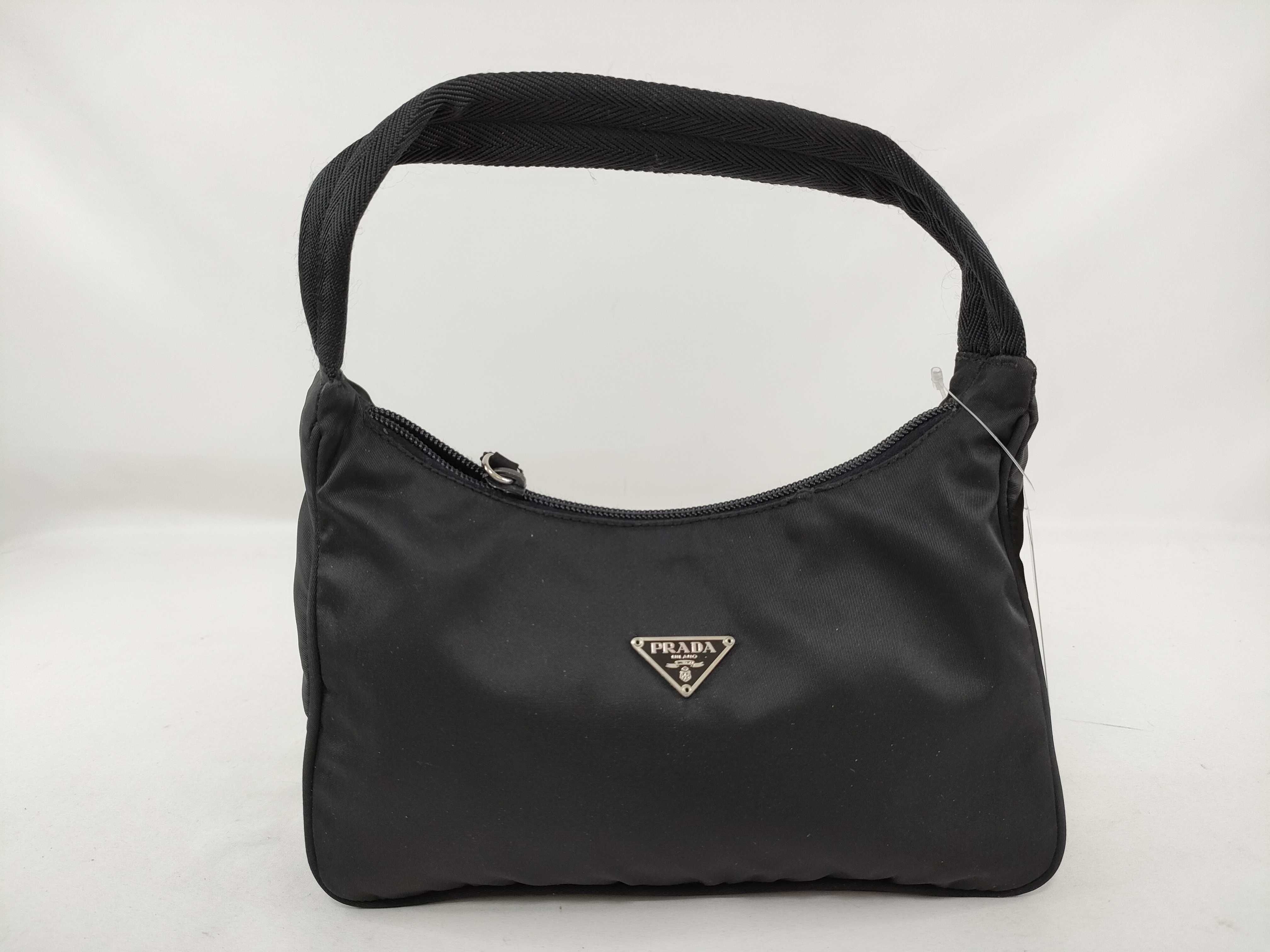 Nylon One-Shoulder Black Handbag