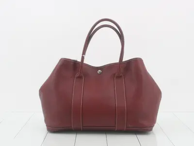 Garden Party PM, K stamp, Leather, Bordeaux