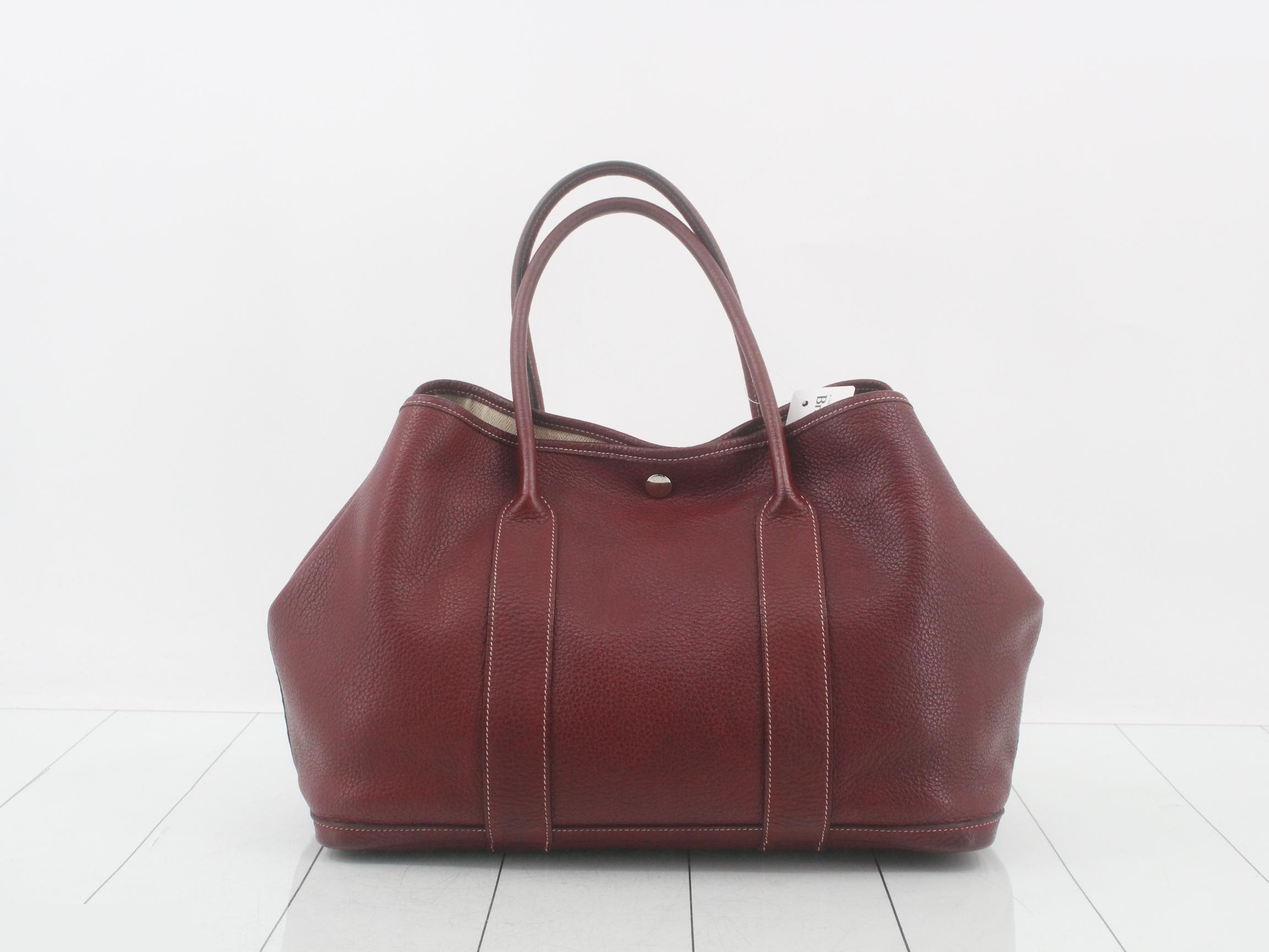 Garden Party PM, K stamp, Leather, Bordeaux — view 2