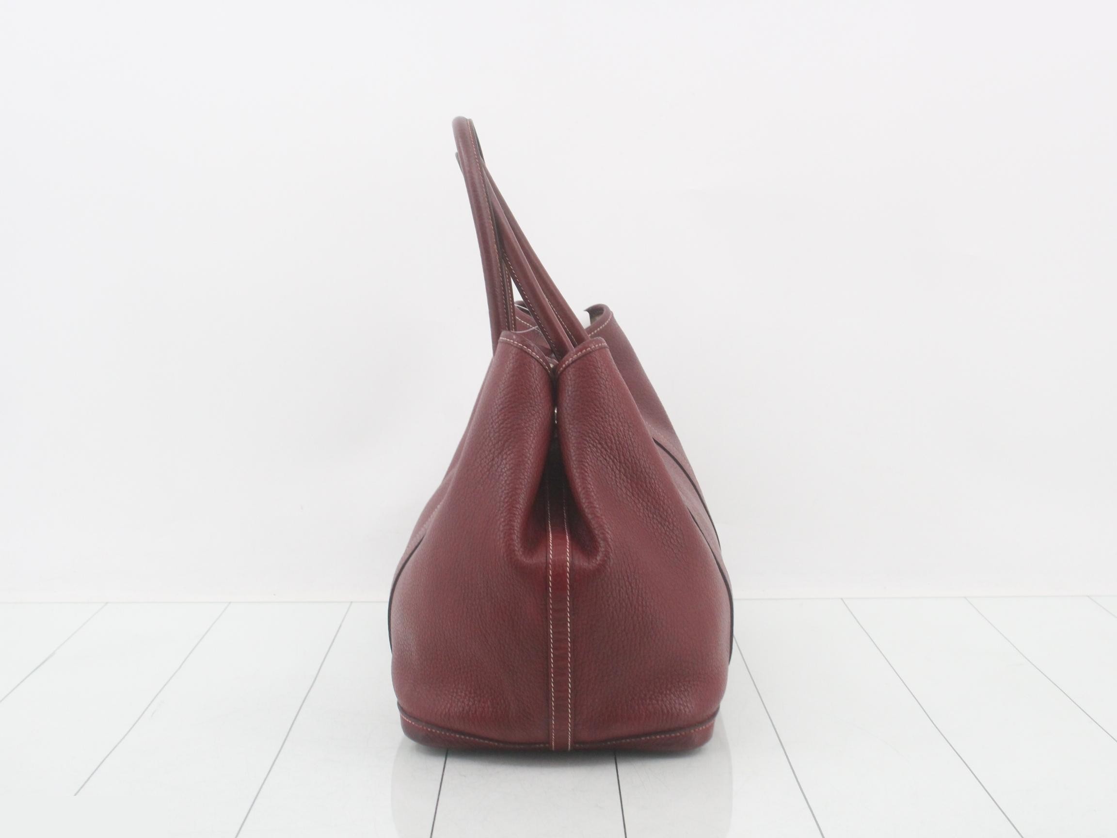 Garden Party PM, K stamp, Leather, Bordeaux — view 3
