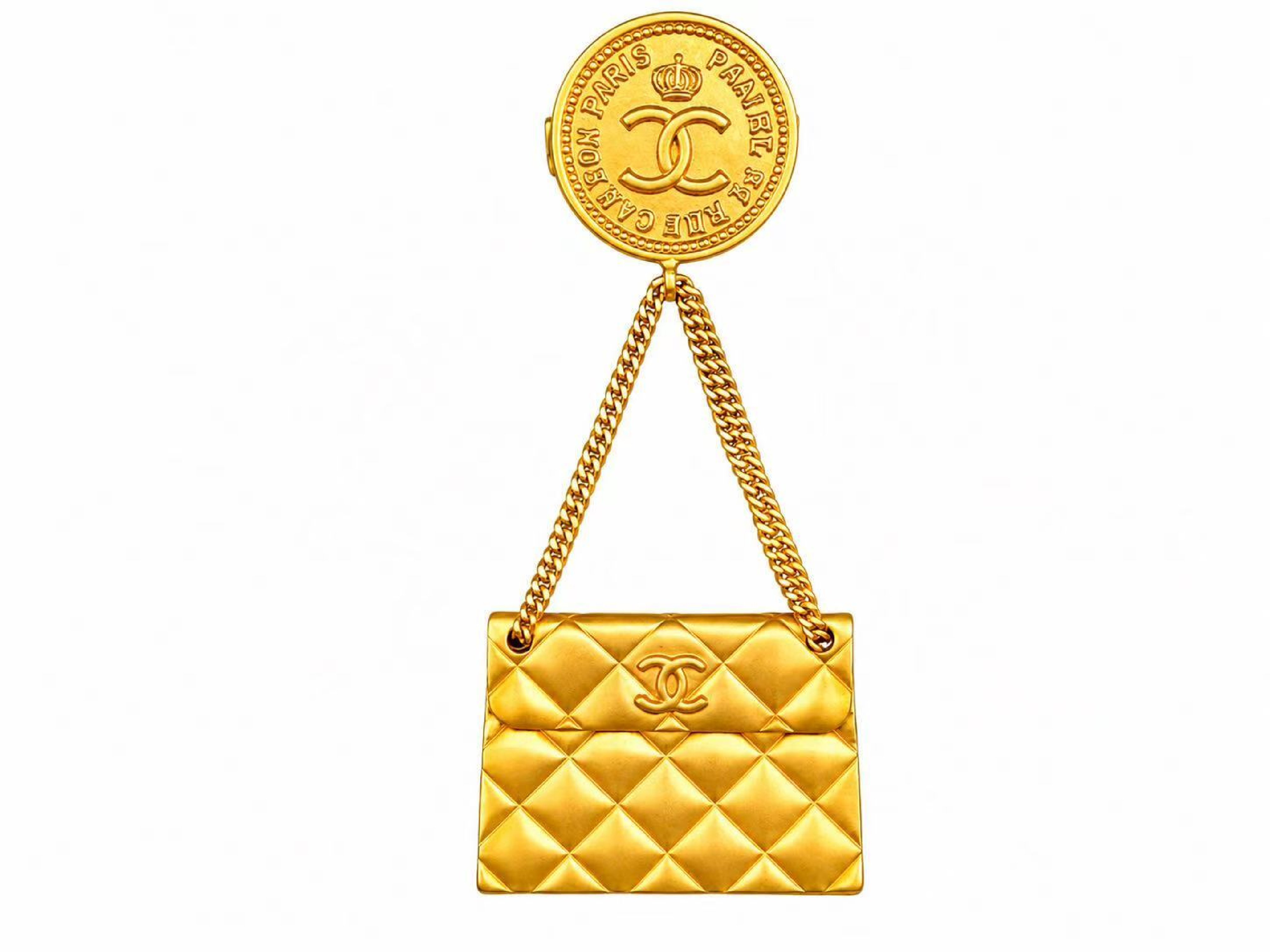 Coco Mark Gold Brooch — view 3