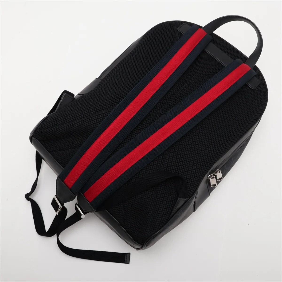GG Supreme PVC x Leather Backpack/Rucksack, Black, 771158 — view 5