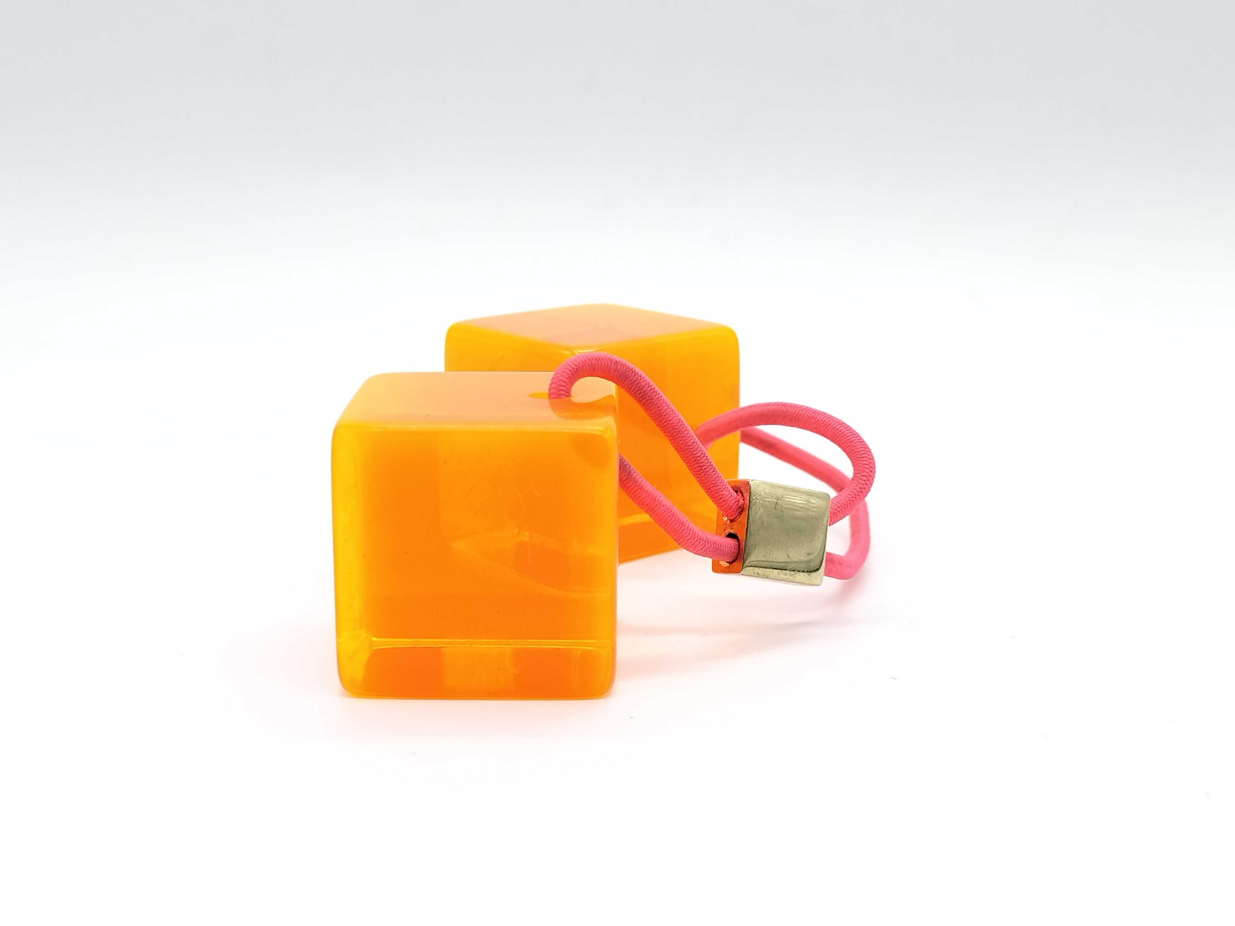 Cube Logo Orange Hair Tie Hair Accessory — view 2
