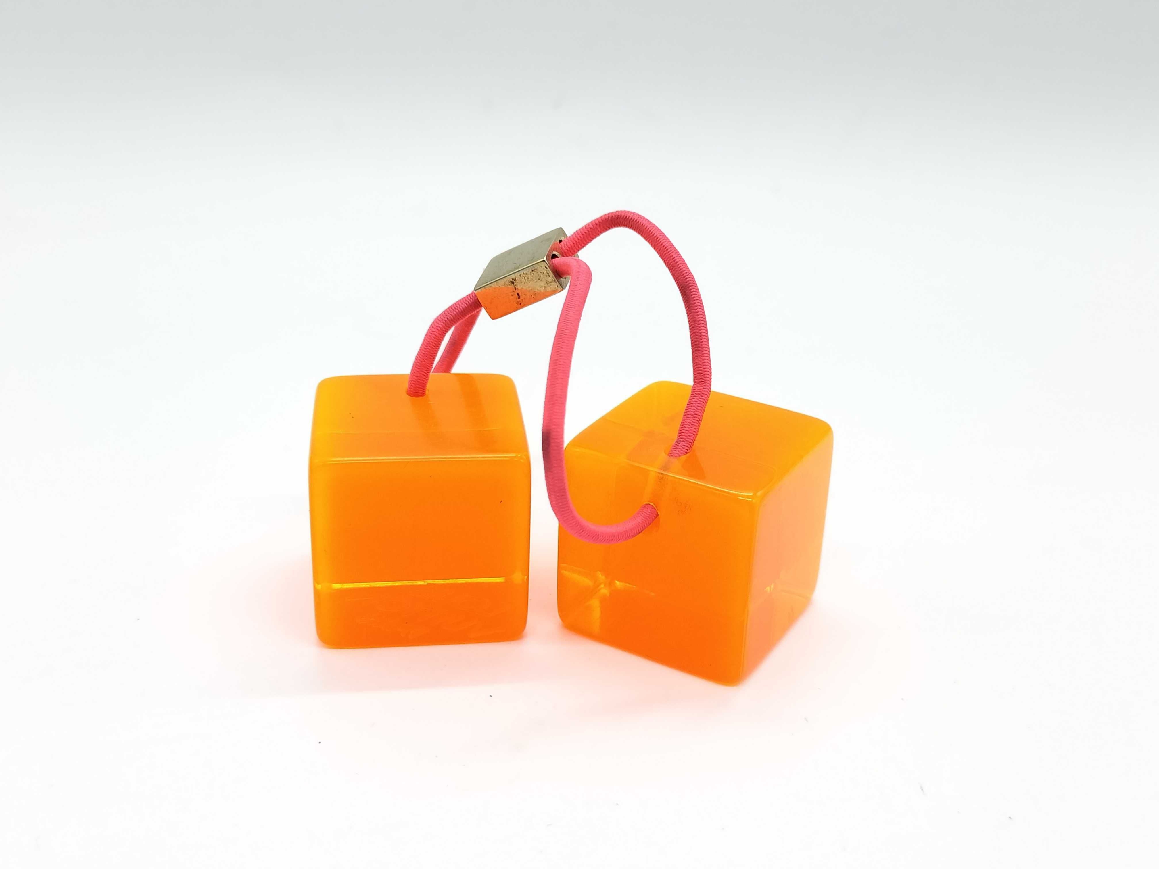 Cube Logo Orange Hair Tie Hair Accessory — view 3