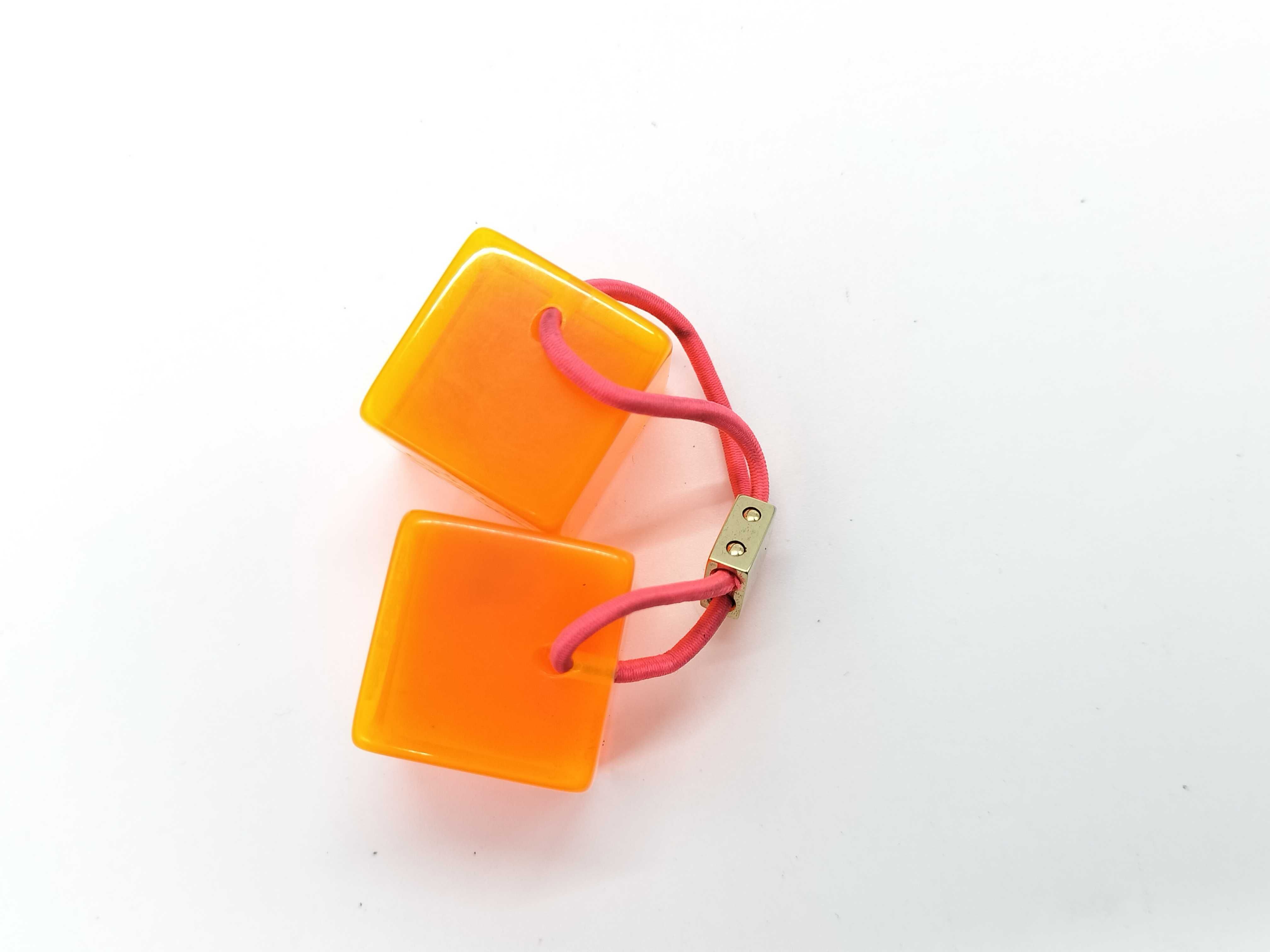 Cube Logo Orange Hair Tie Hair Accessory — view 4