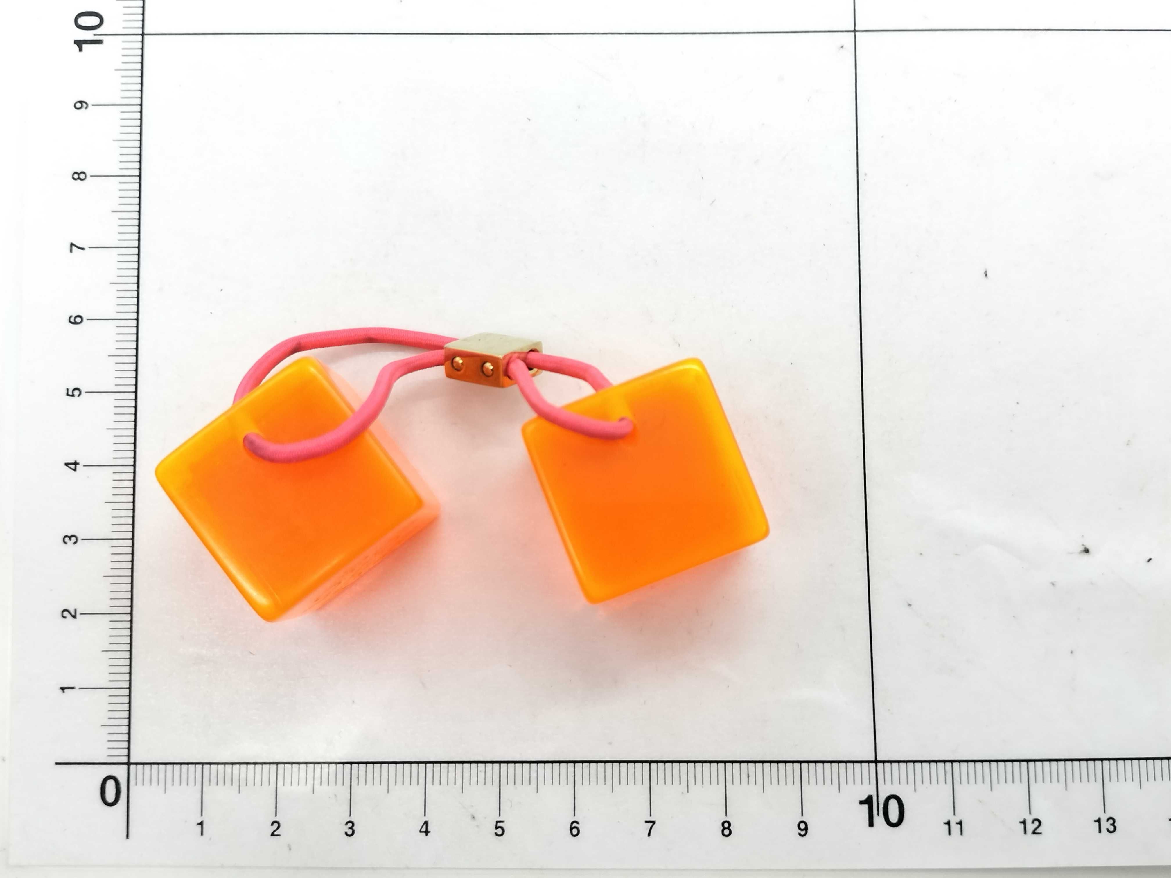 Cube Logo Orange Hair Tie Hair Accessory — view 6