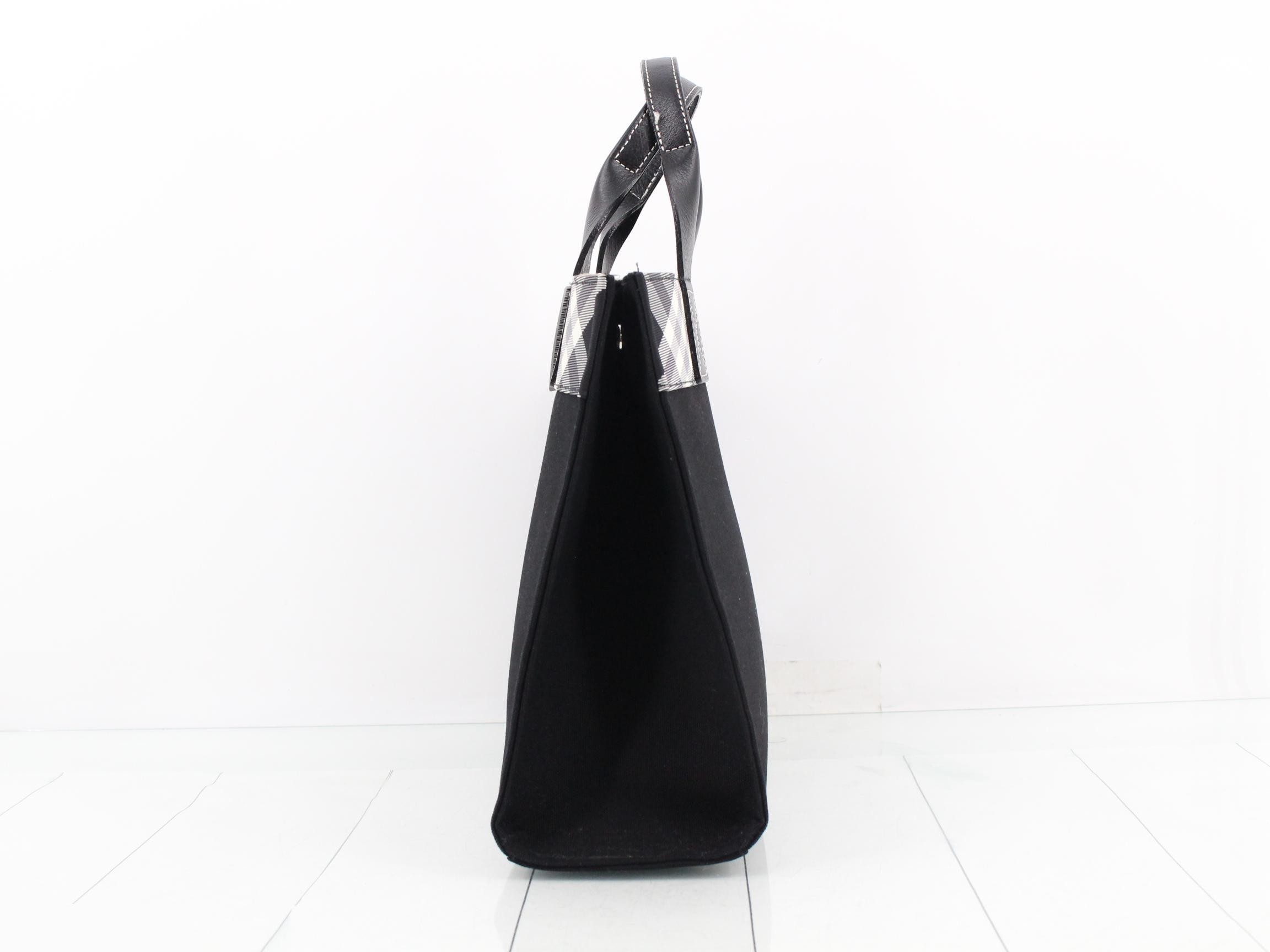 Blue Label tote bag, black check pattern — view 4
