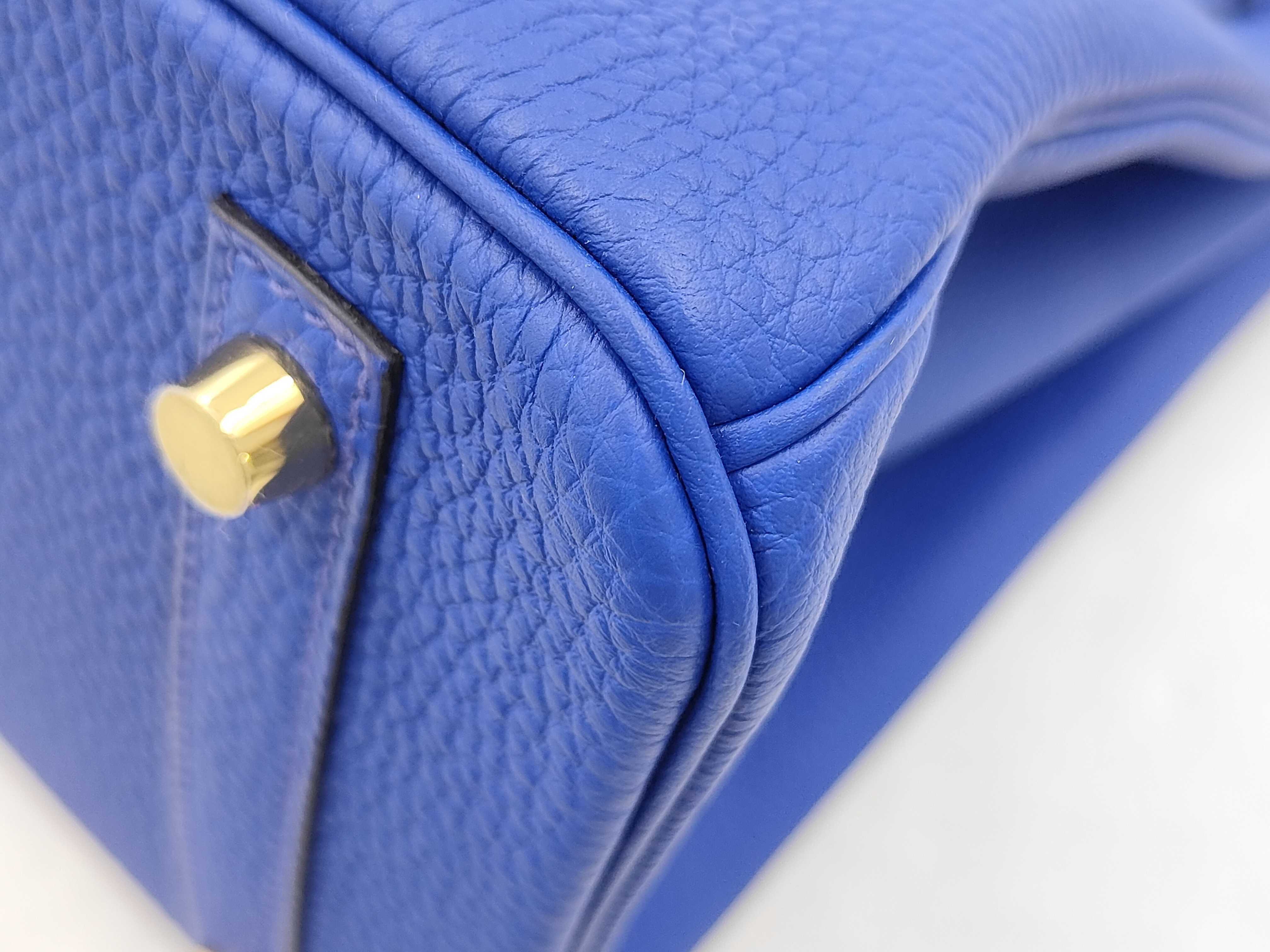 Birkin 30 Blue Royal Z stamp Gold hardware handbag — view 6