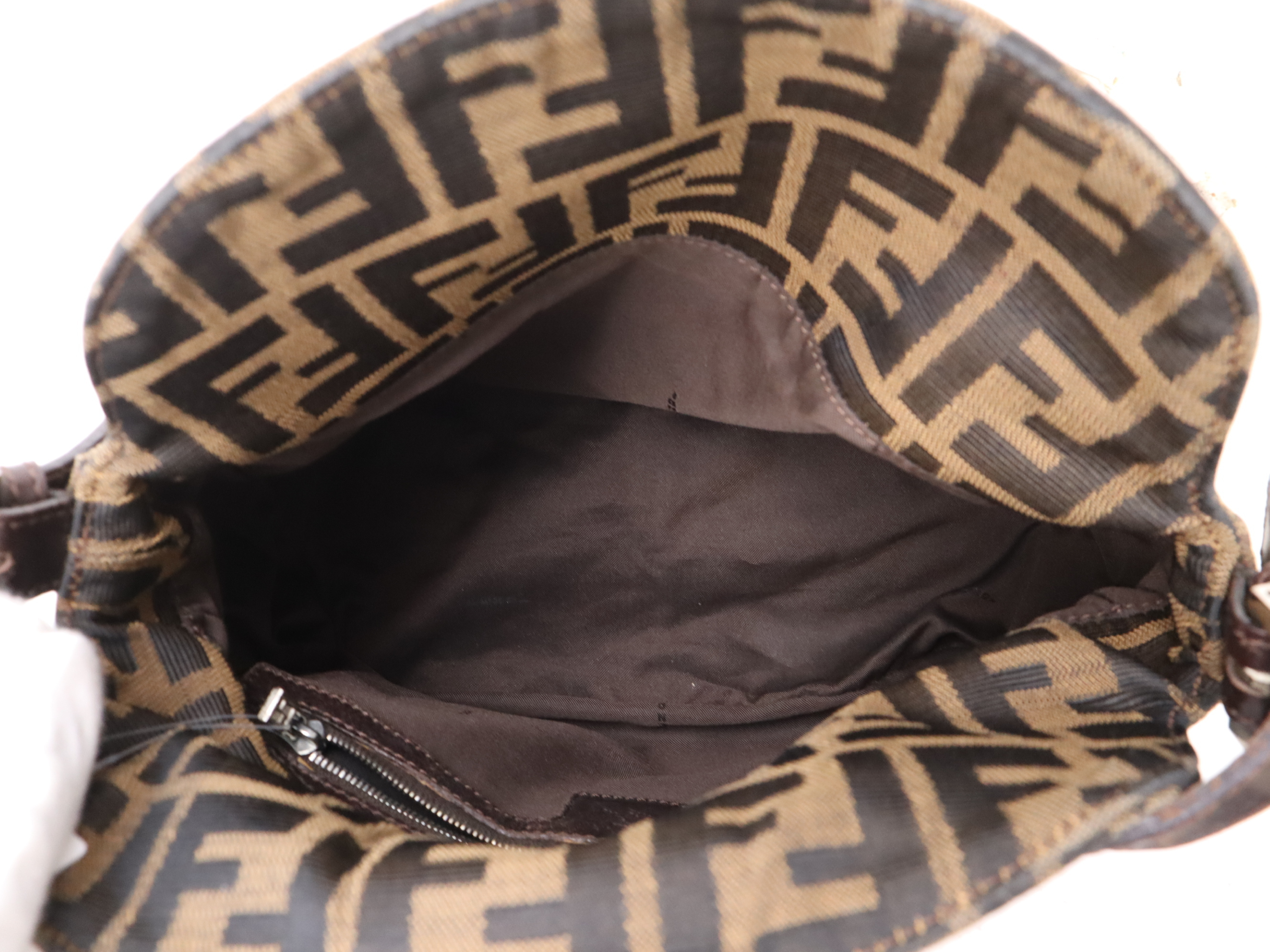 Canvas Zucca Handbag Brown SV Hardware Handbag — view 11