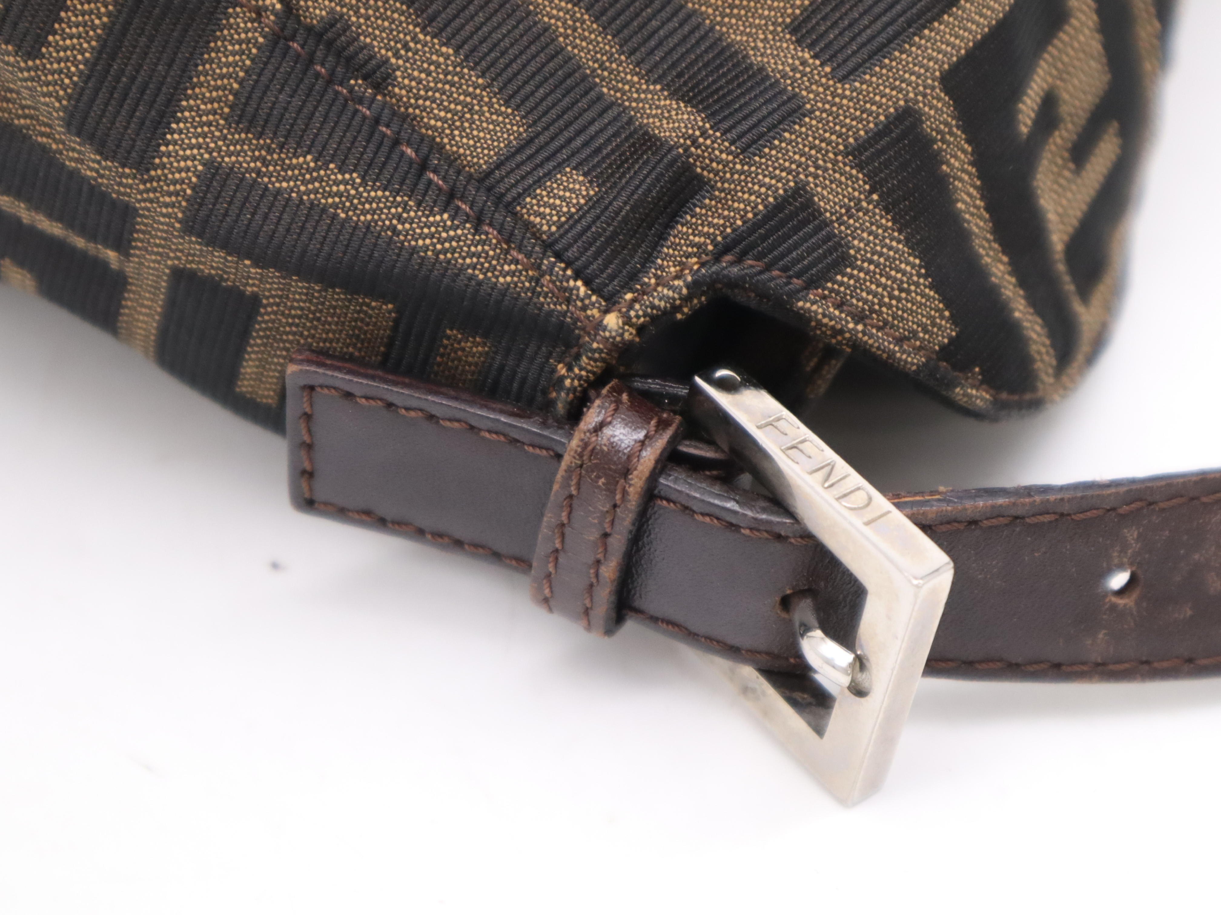 Canvas Zucca Handbag Brown SV Hardware Handbag — view 7