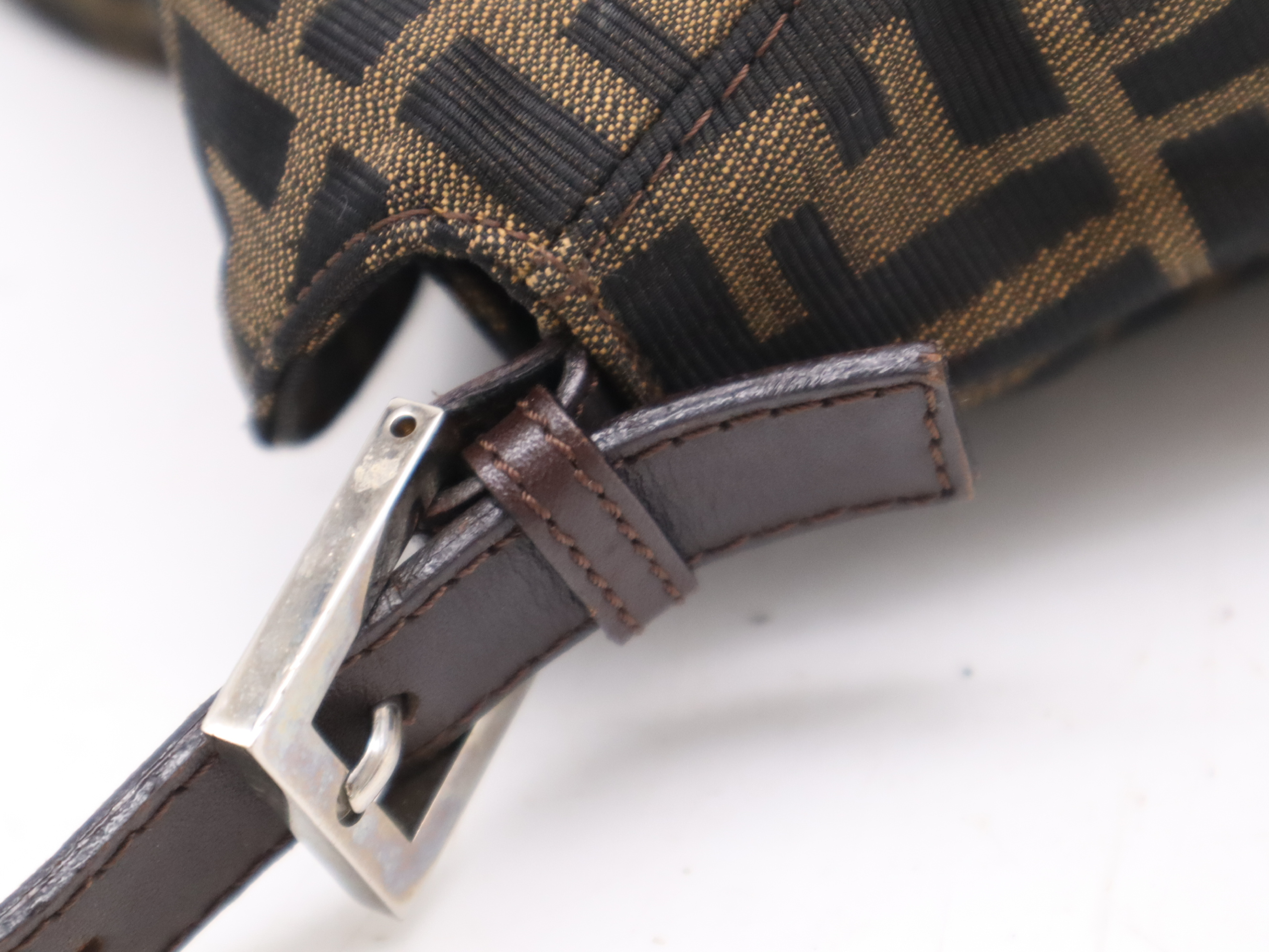 Canvas Zucca Handbag Brown SV Hardware Handbag — view 8