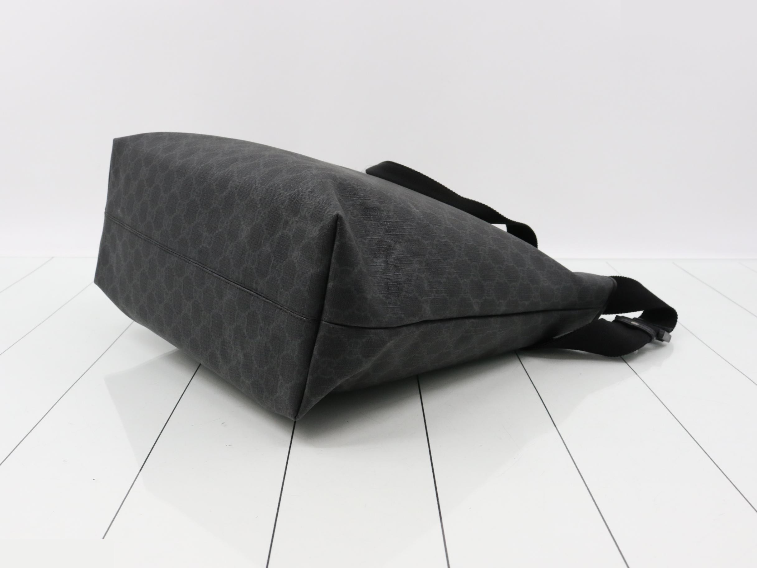 GG pattern 2-way tote bag with ST logo, black — view 6