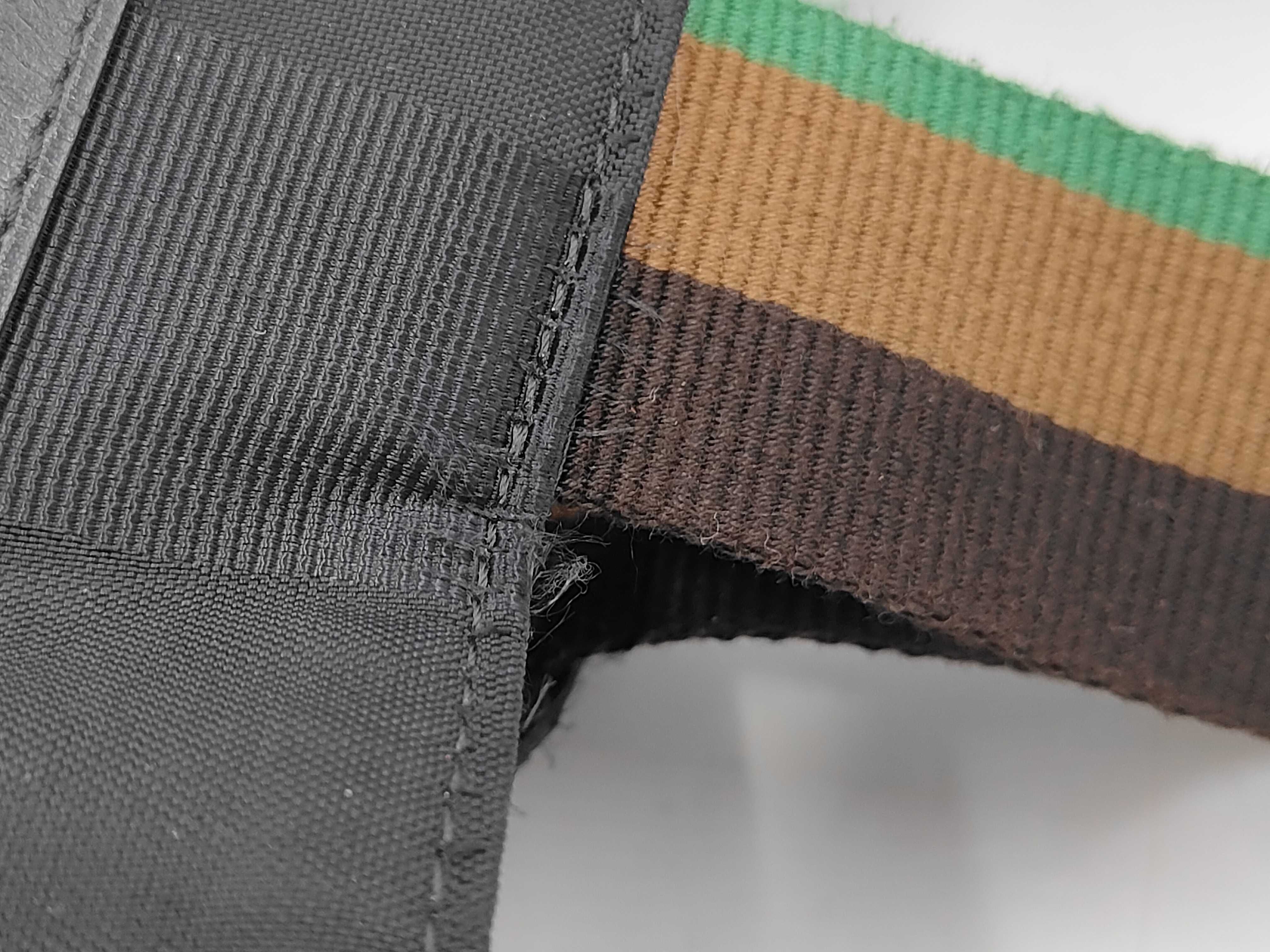 Pequin Stripe Nylon Black Vertical Tote Bag — view 5