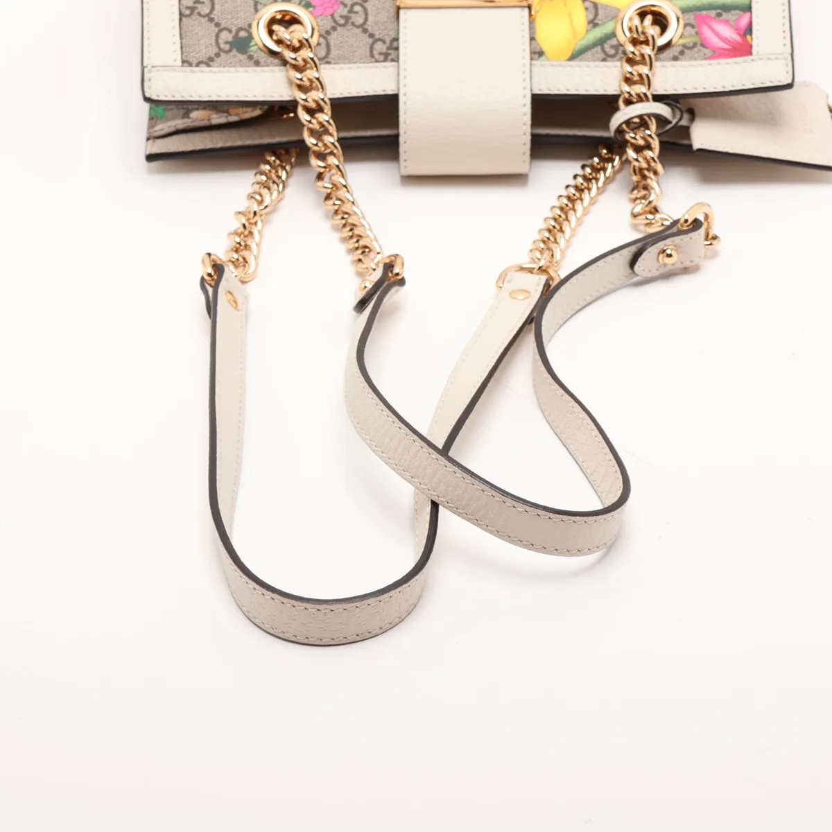 GG Flora 498156 PVC x Leather Chain Shoulder Bag, Multicolor — view 5