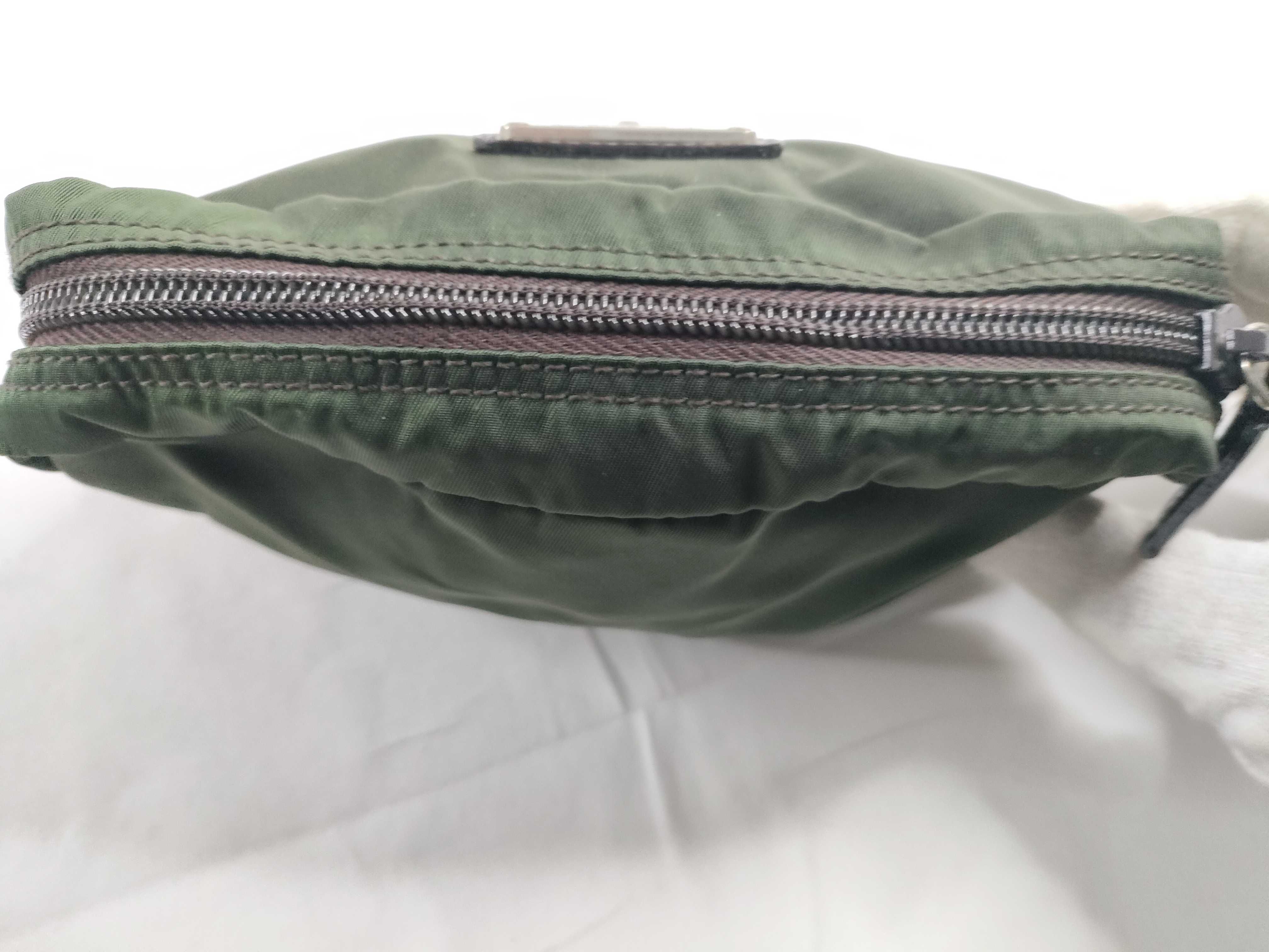 Nylon Prada Triangle Logo Nylon Pouch — view 6