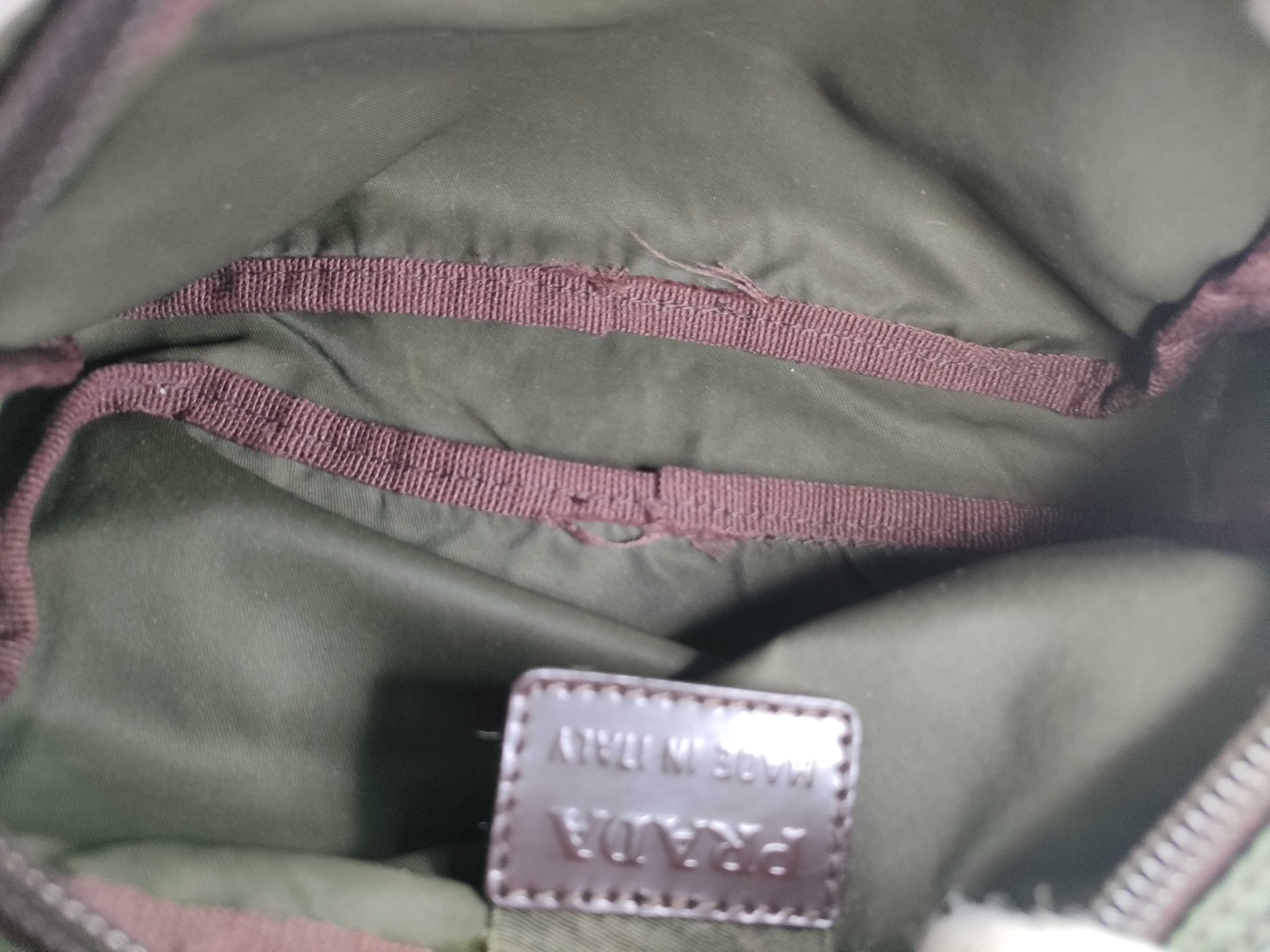 Nylon Prada Triangle Logo Nylon Pouch — view 7