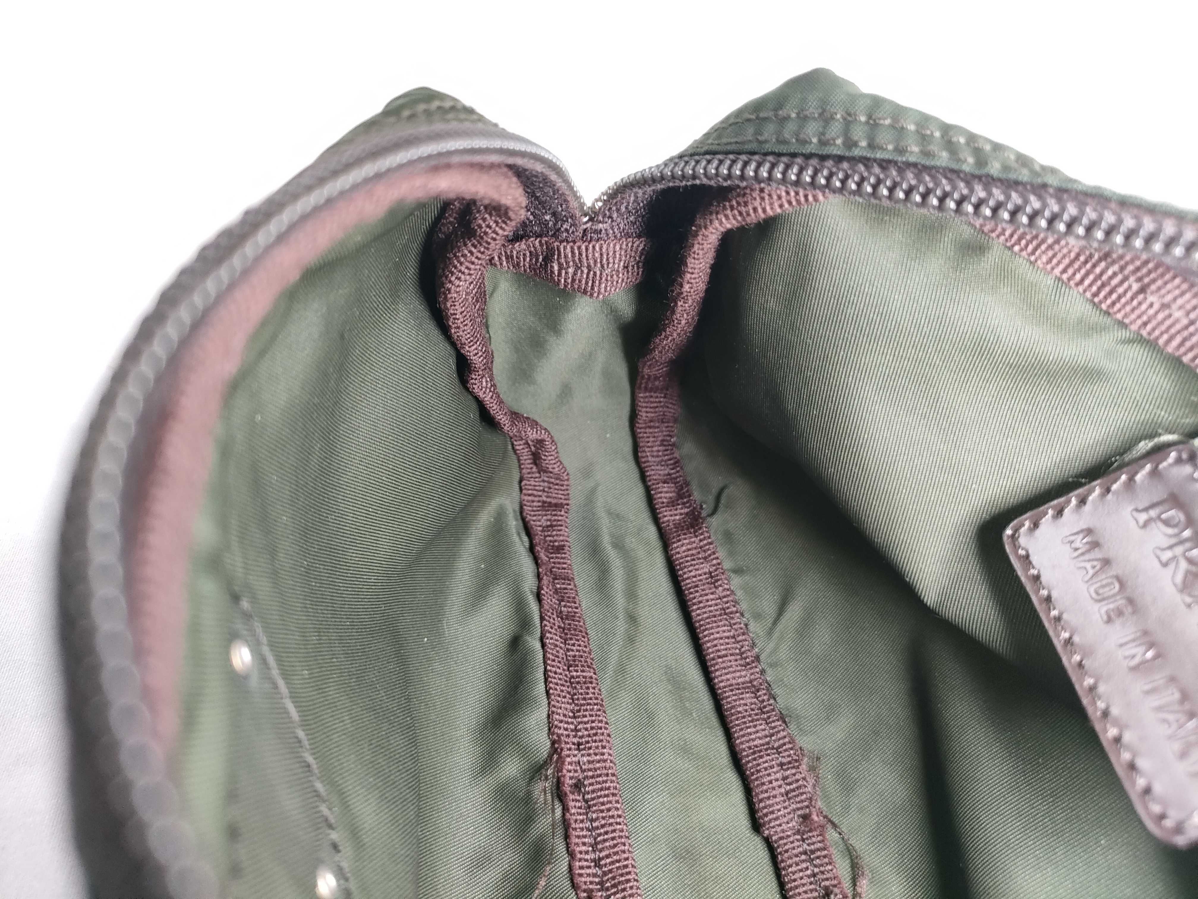 Nylon Prada Triangle Logo Nylon Pouch — view 8