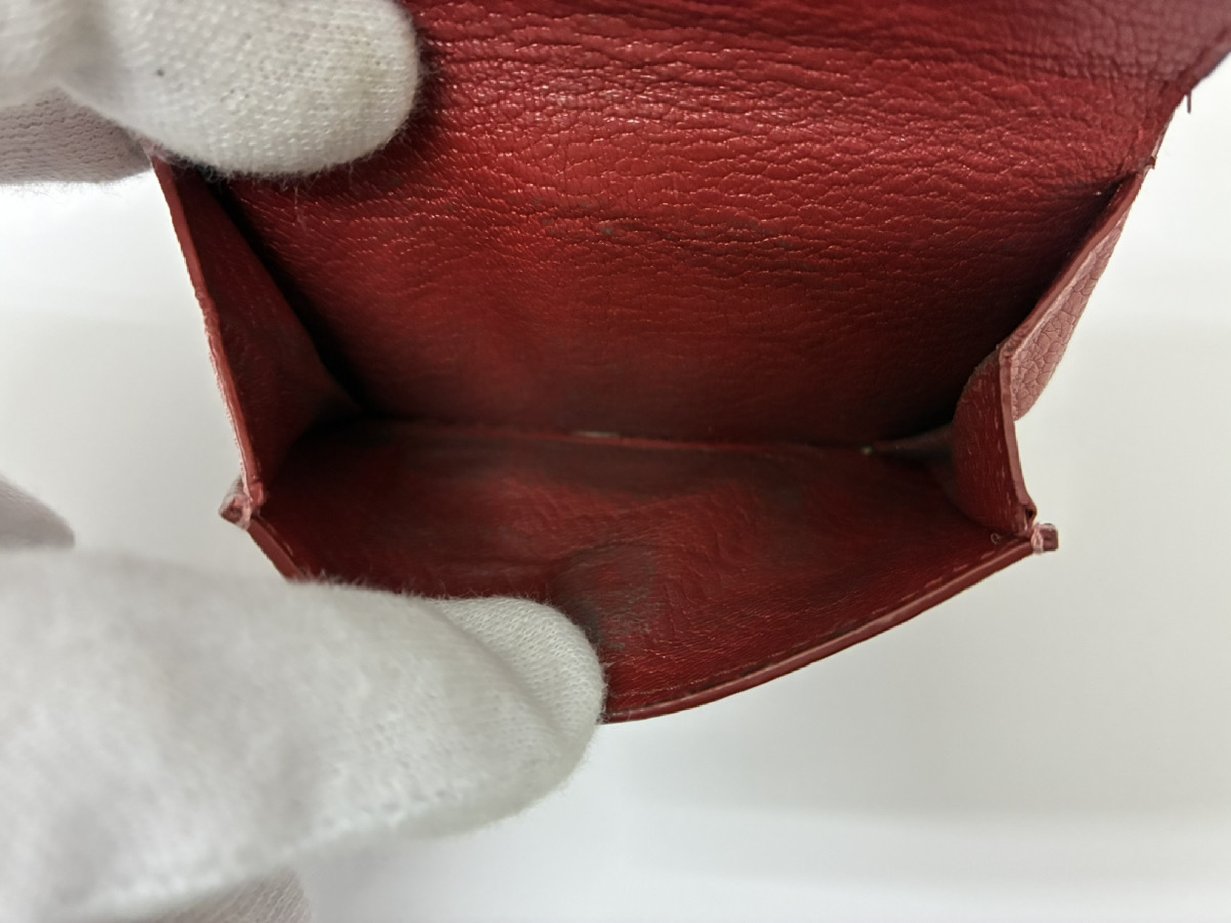 W hook mini wallet 5MH021 leather/pink wallet — view 8