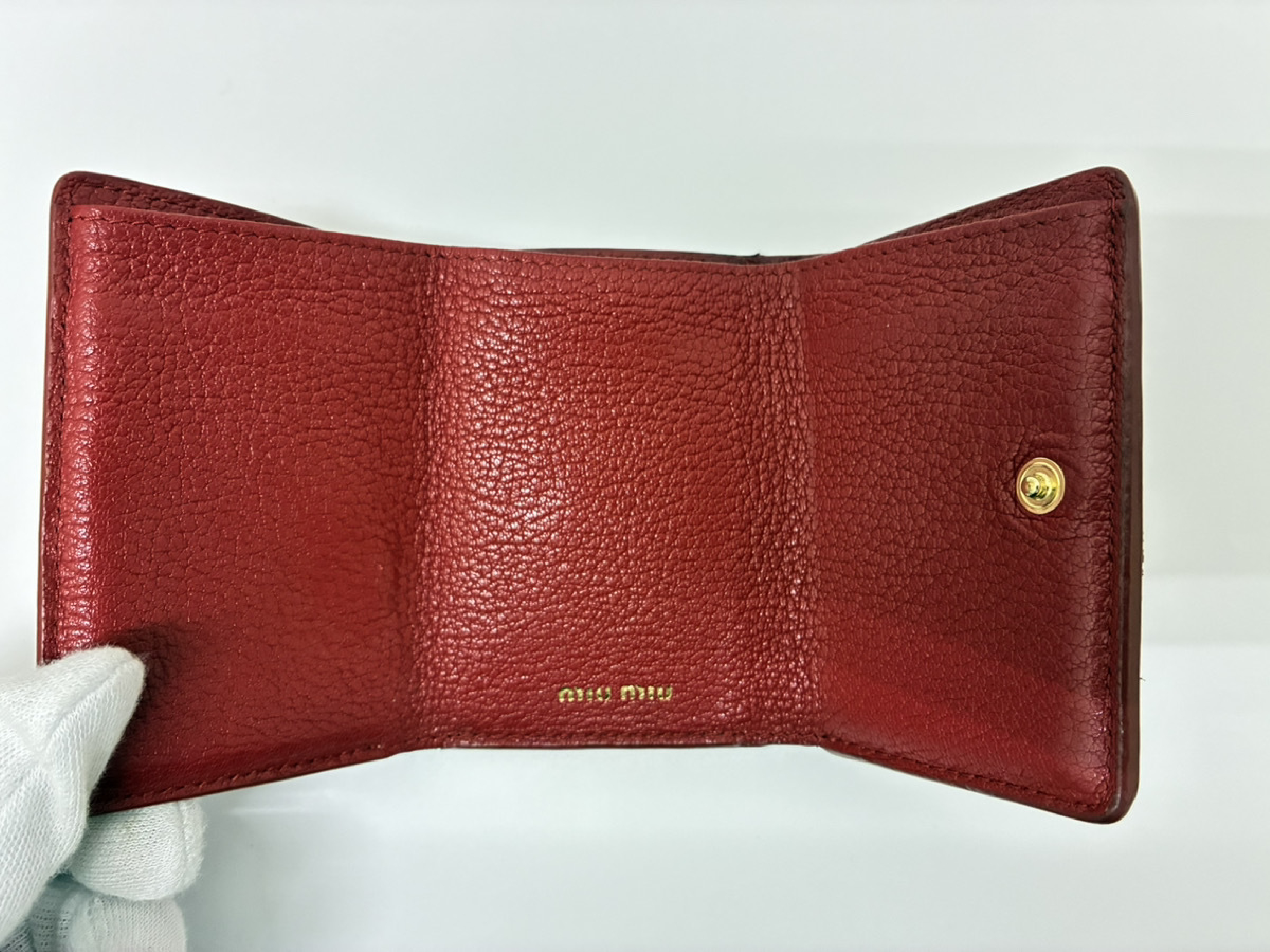 W hook mini wallet 5MH021 leather/pink wallet — view 9
