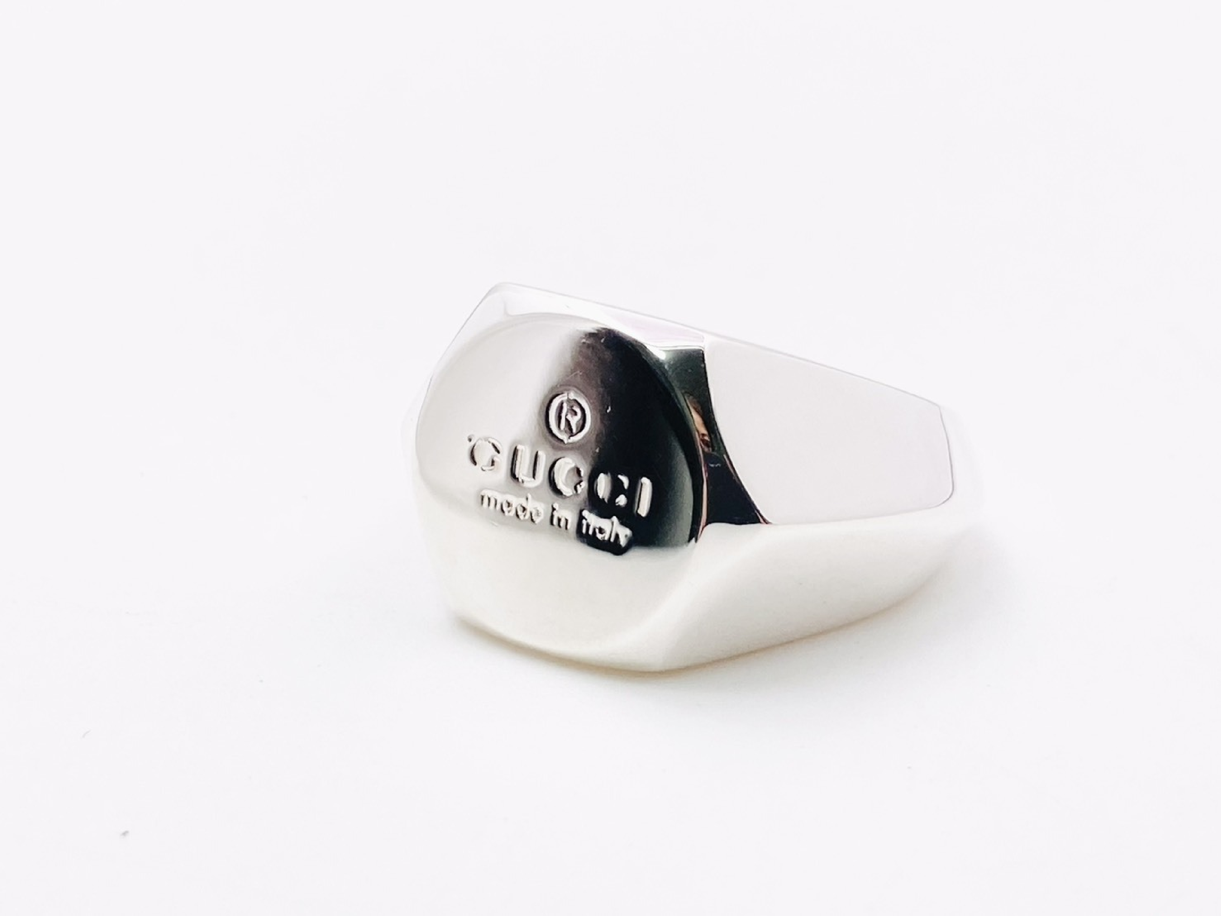 Signet Hexagon Ring #14 925 23.7g Silver Ring — view 2