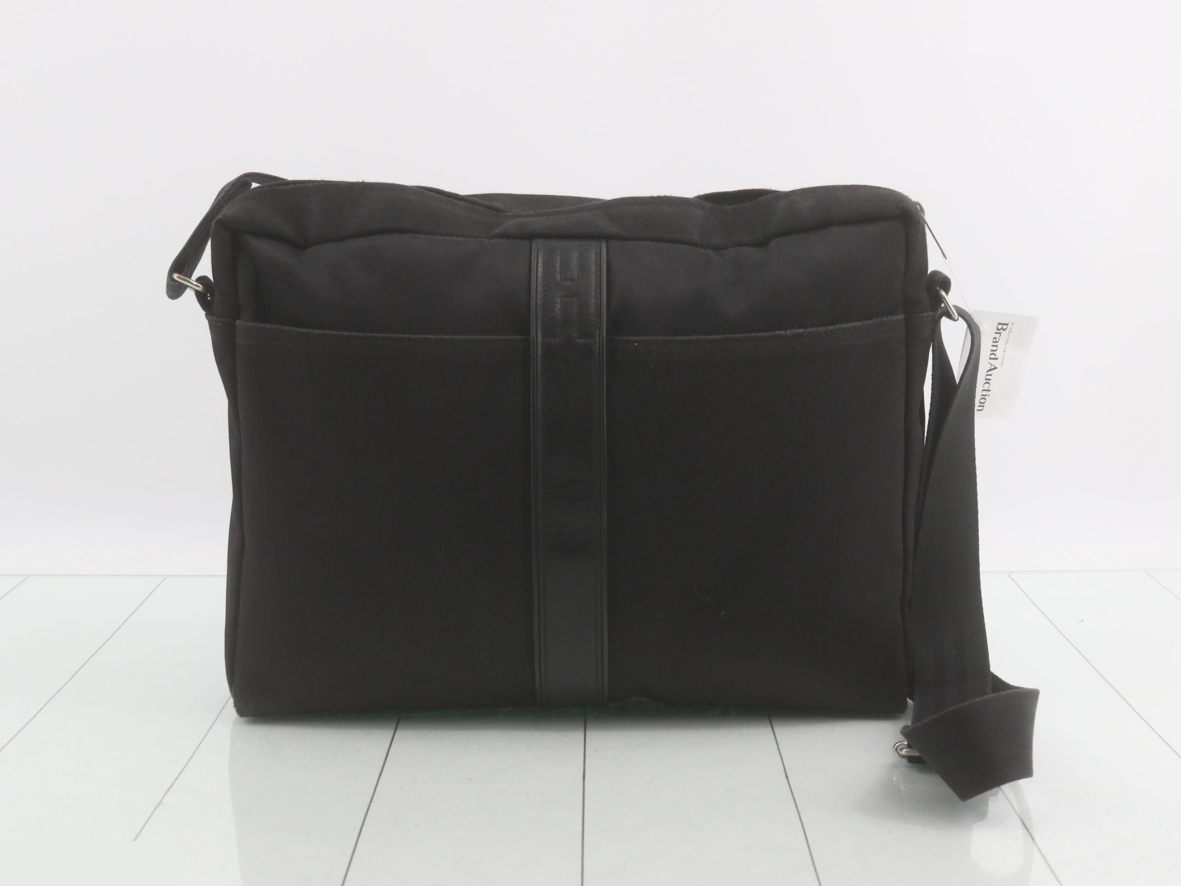 Acapulco Black Canvas Leather Black Shoulder Bag