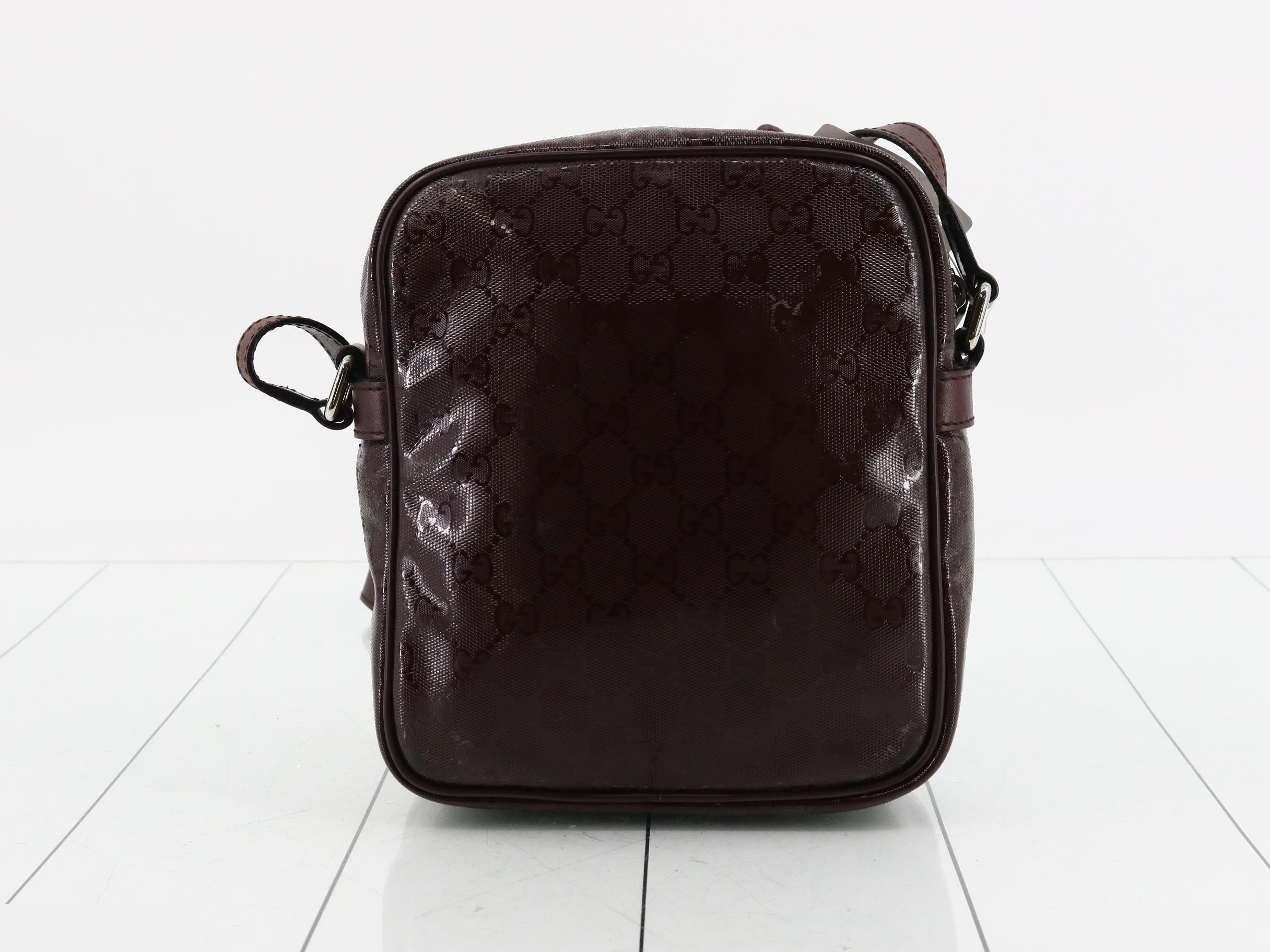 GG Imprime Shoulder Bag, PVC/Leather, Brown — view 2
