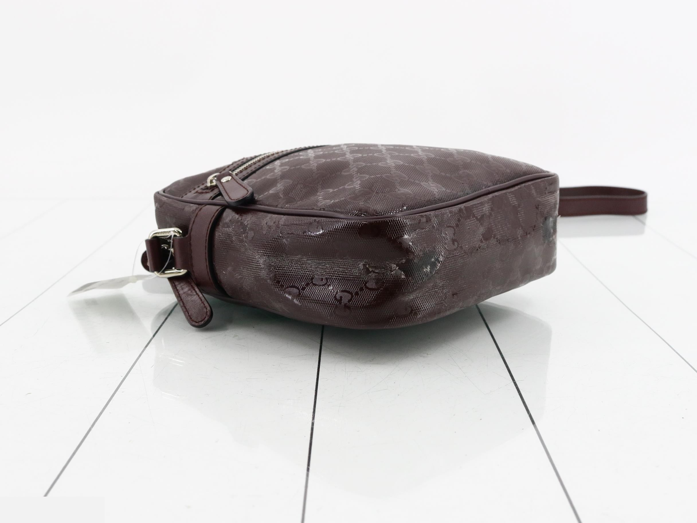 GG Imprime Shoulder Bag, PVC/Leather, Brown — view 5
