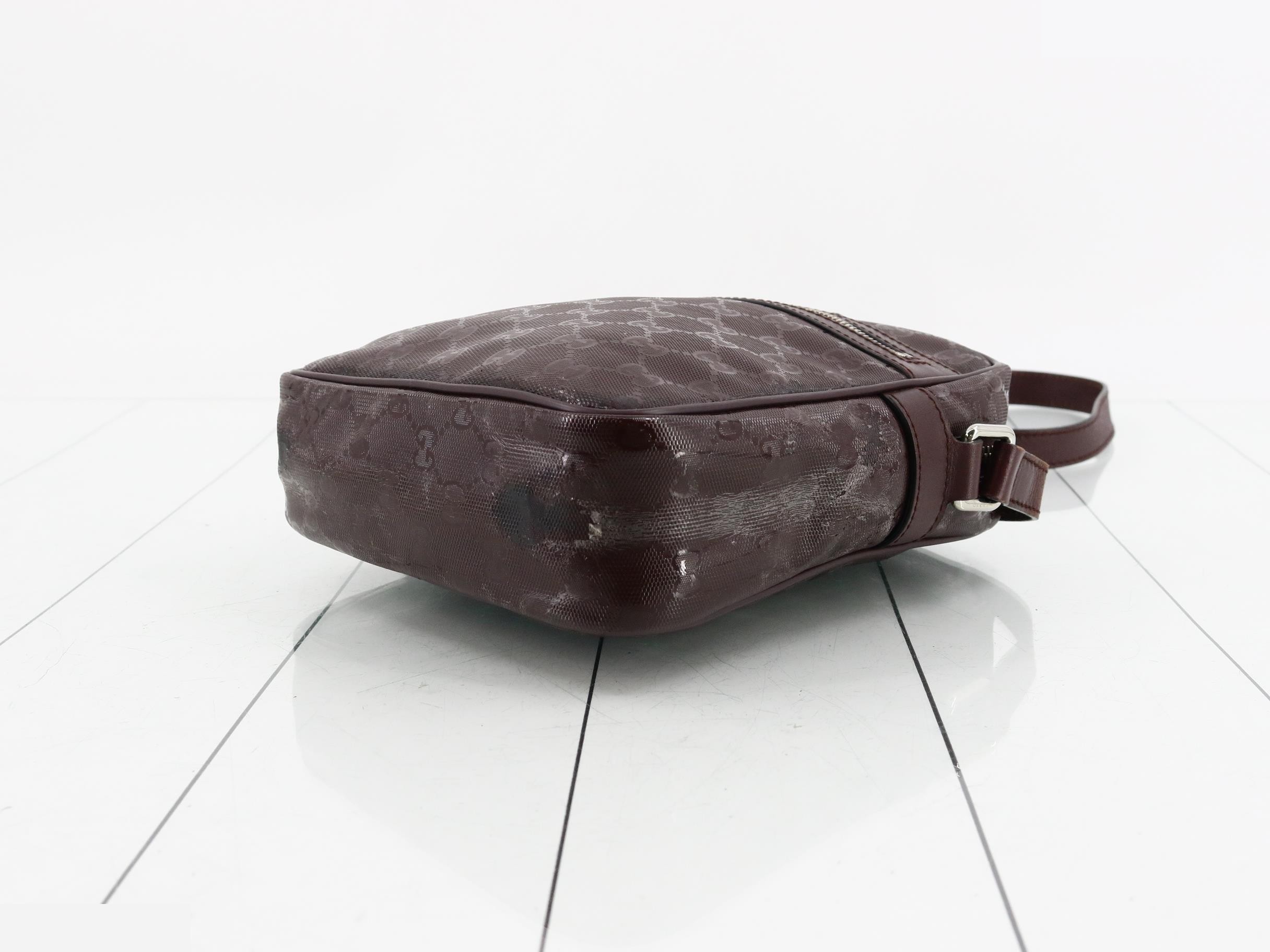 GG Imprime Shoulder Bag, PVC/Leather, Brown — view 6