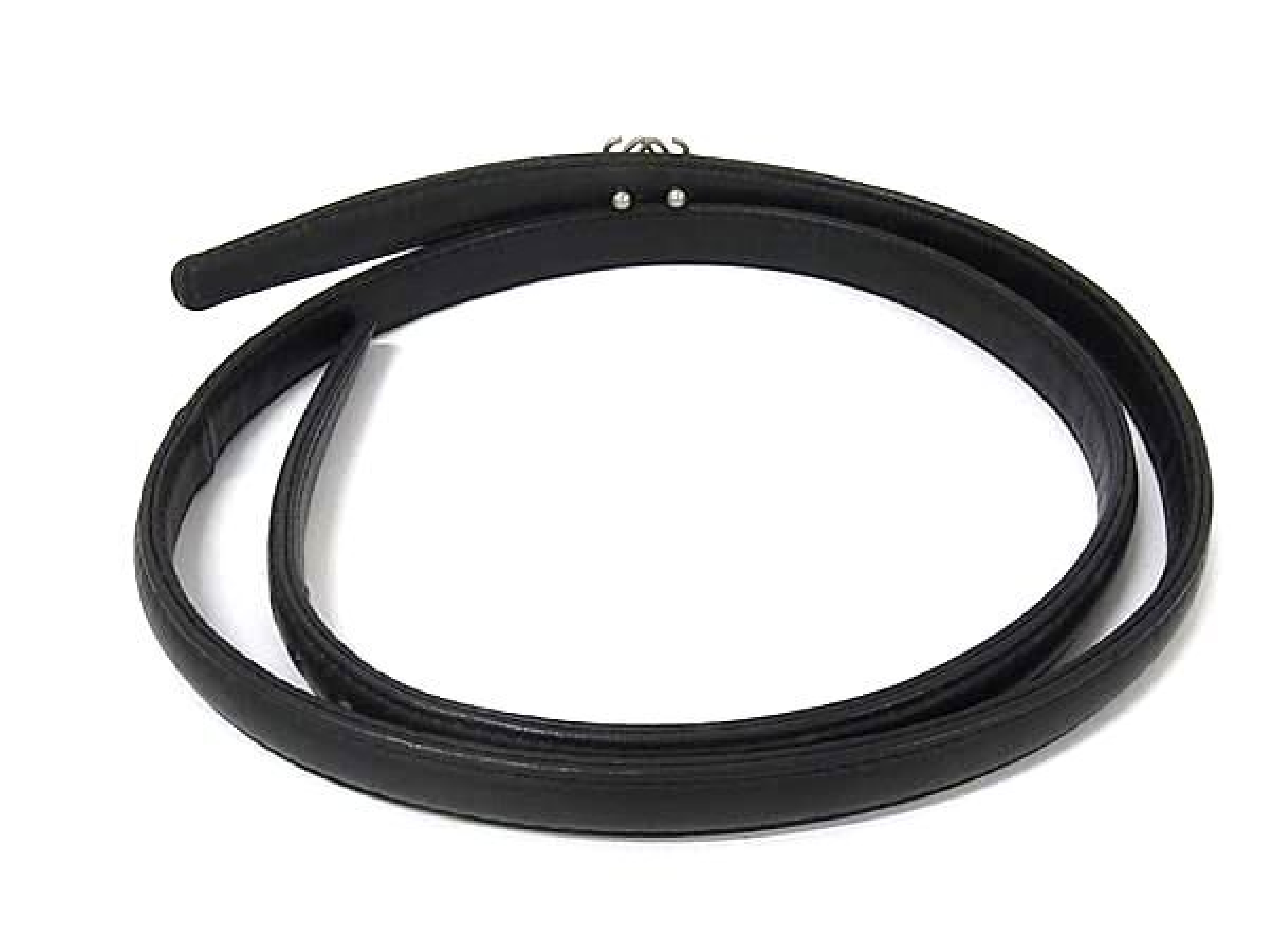 Anagram Leather Belt with Silver Hardware, Size , Women's/Men's, Black, BS6517 — view 2