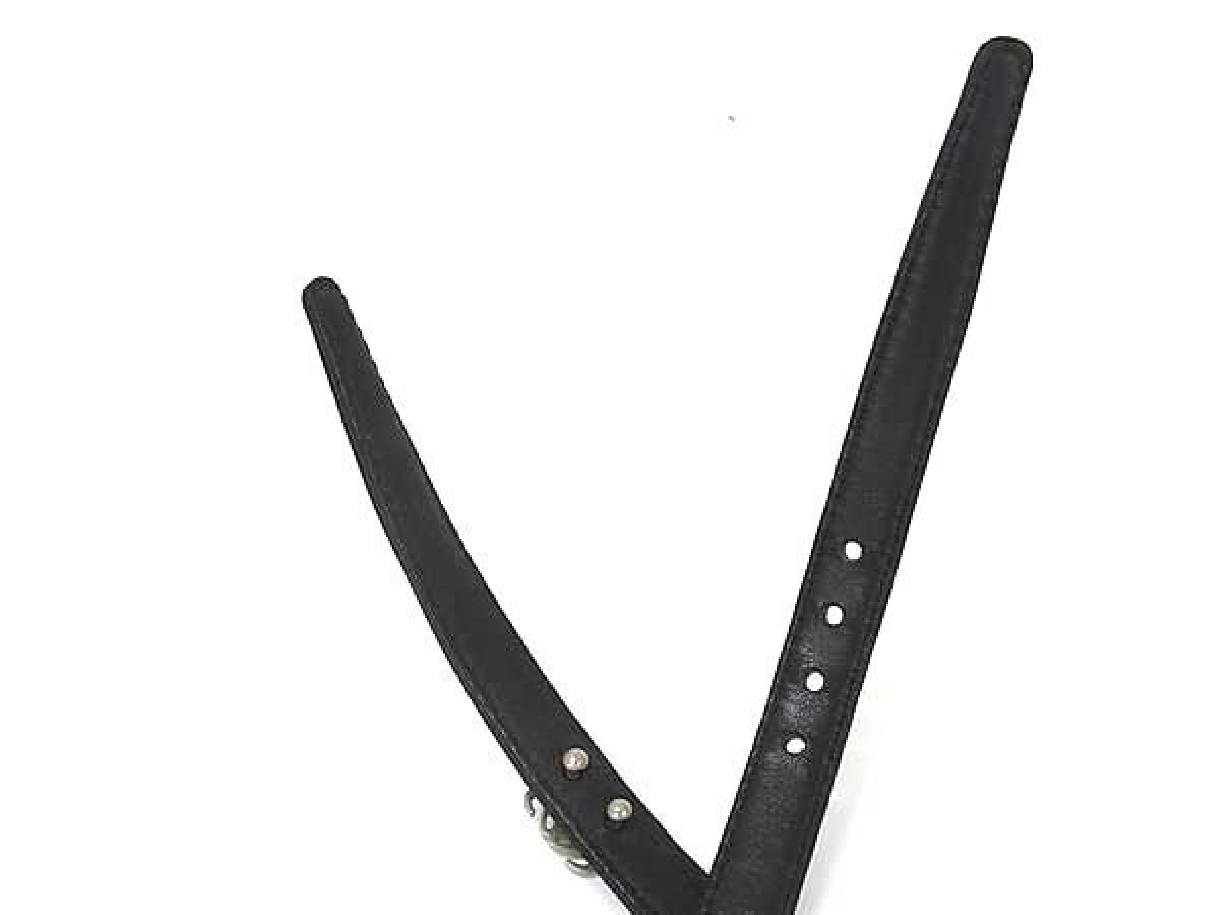 Anagram Leather Belt with Silver Hardware, Size , Women's/Men's, Black, BS6517 — view 3