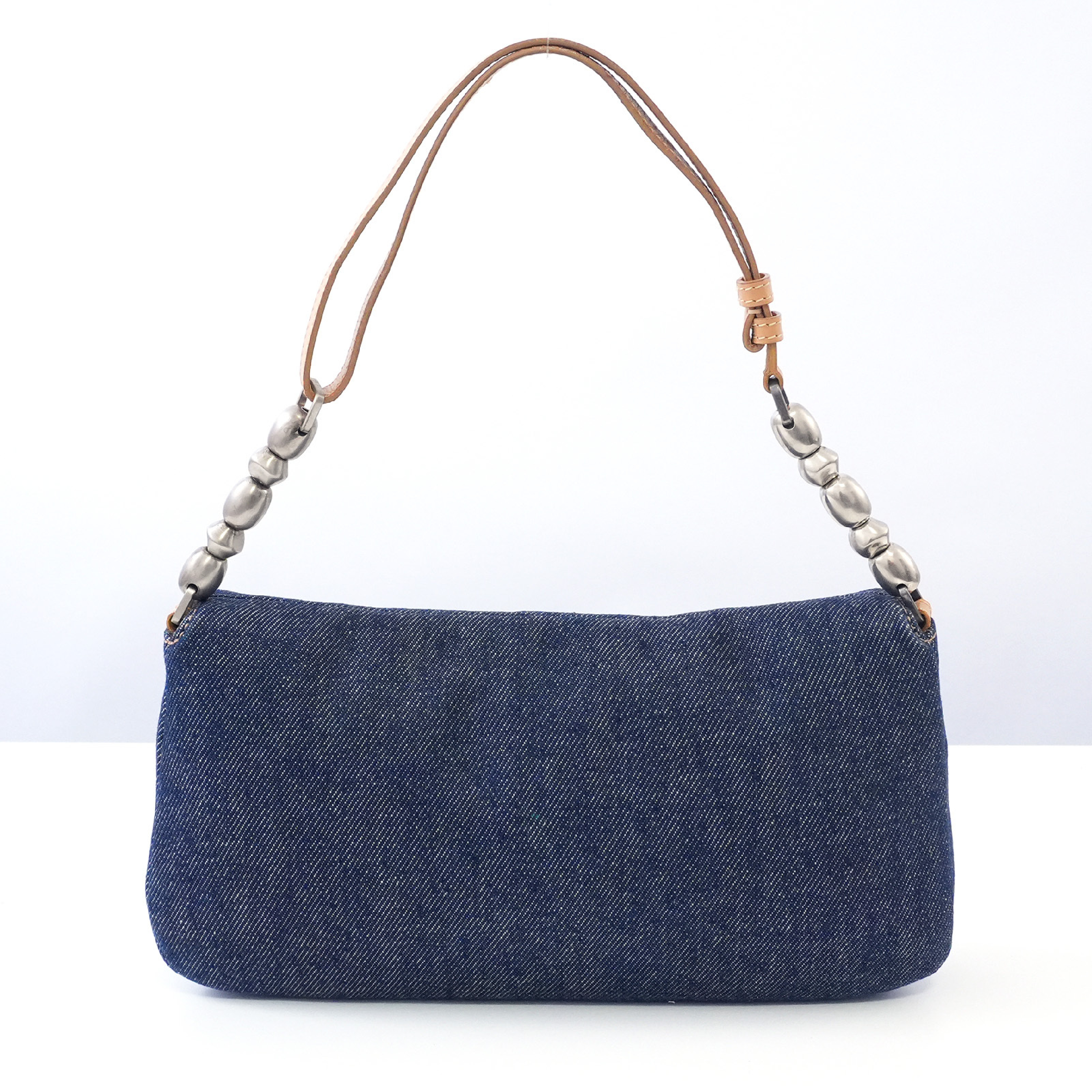 Malice Pearl Denim Leather Shoulder Bag — view 2