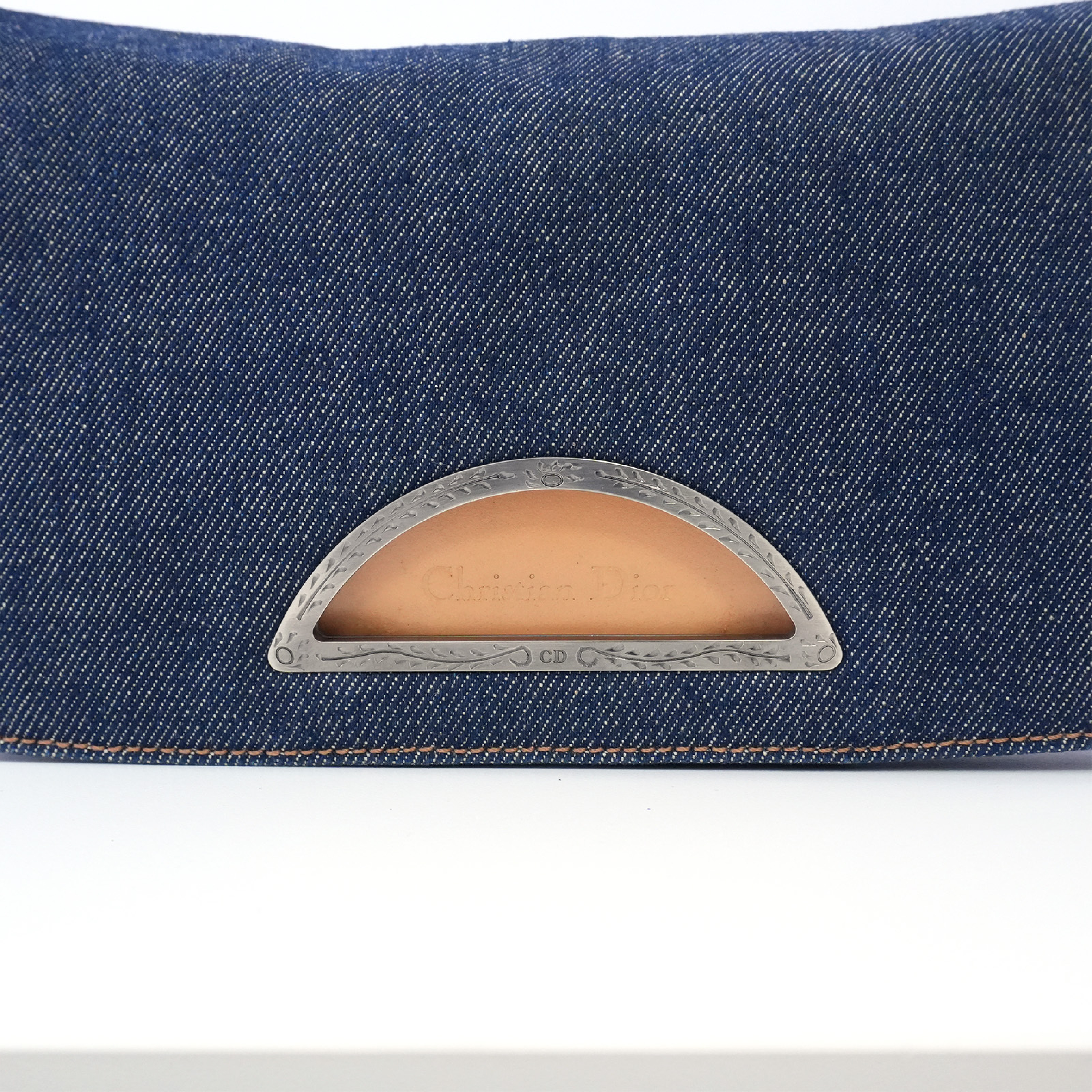 Malice Pearl Denim Leather Shoulder Bag — view 3