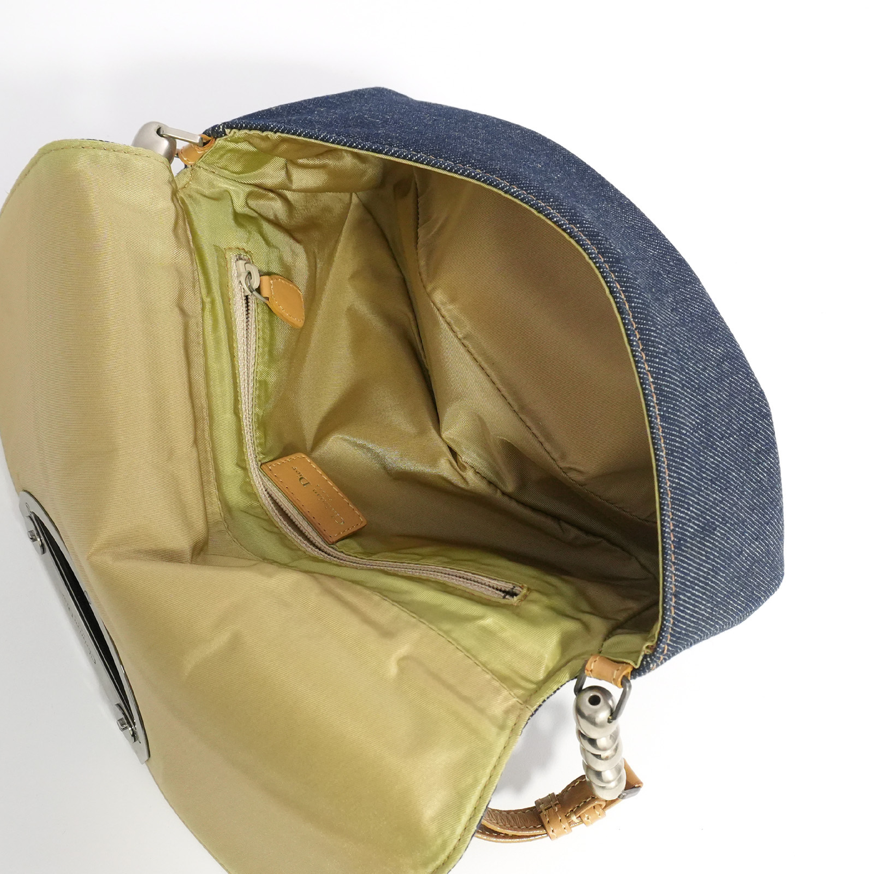 Malice Pearl Denim Leather Shoulder Bag — view 5