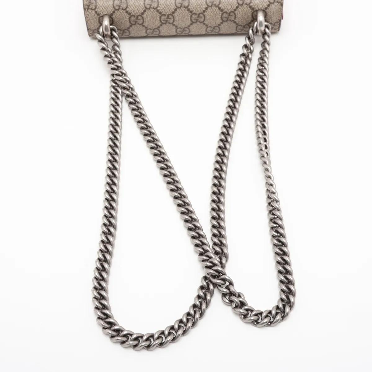 GG Supreme Dionysus PVC x Suede Chain Shoulder Bag Beige x Red — view 5